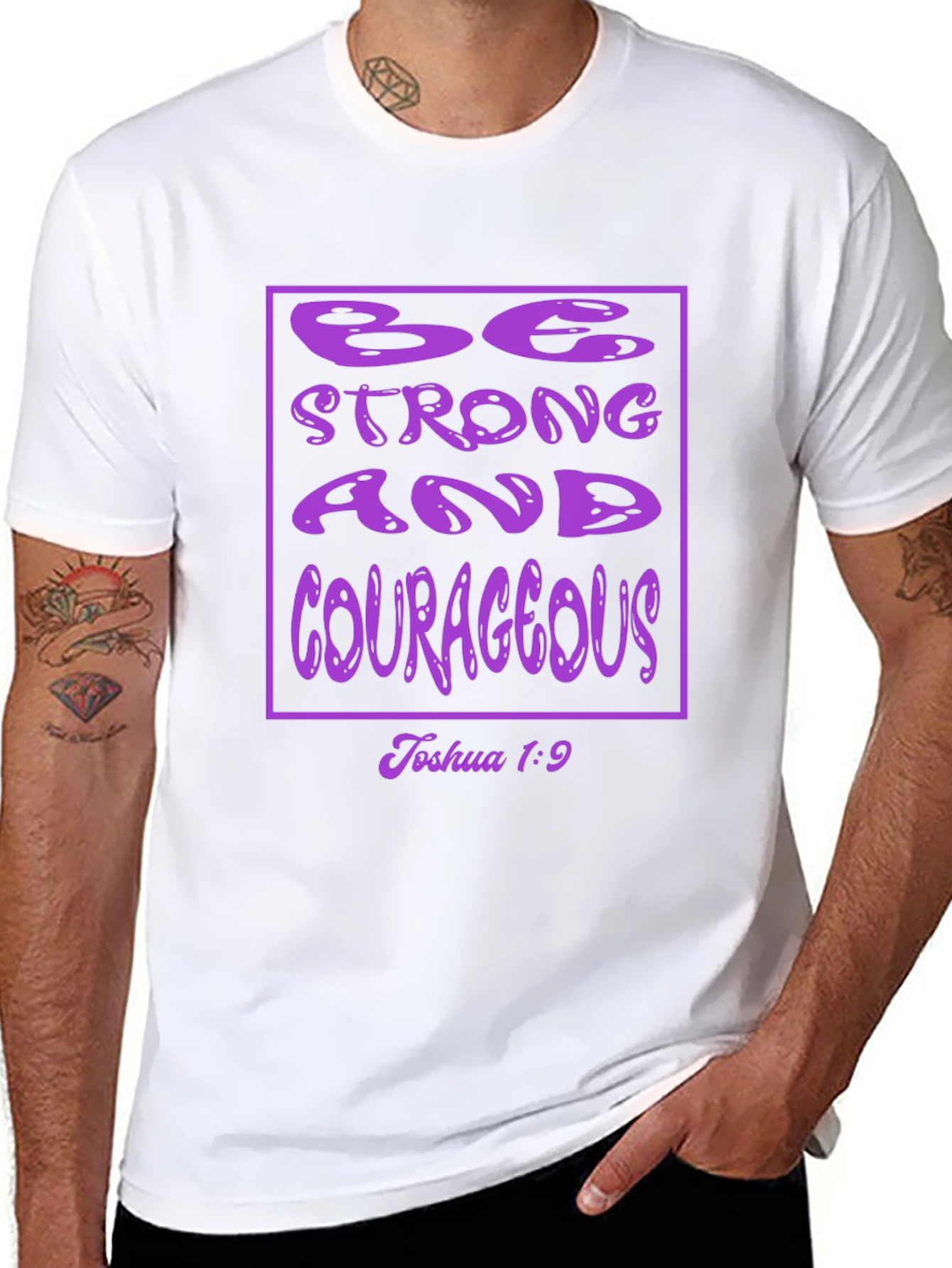 Be Strong & Courageous Christian T-Shirt