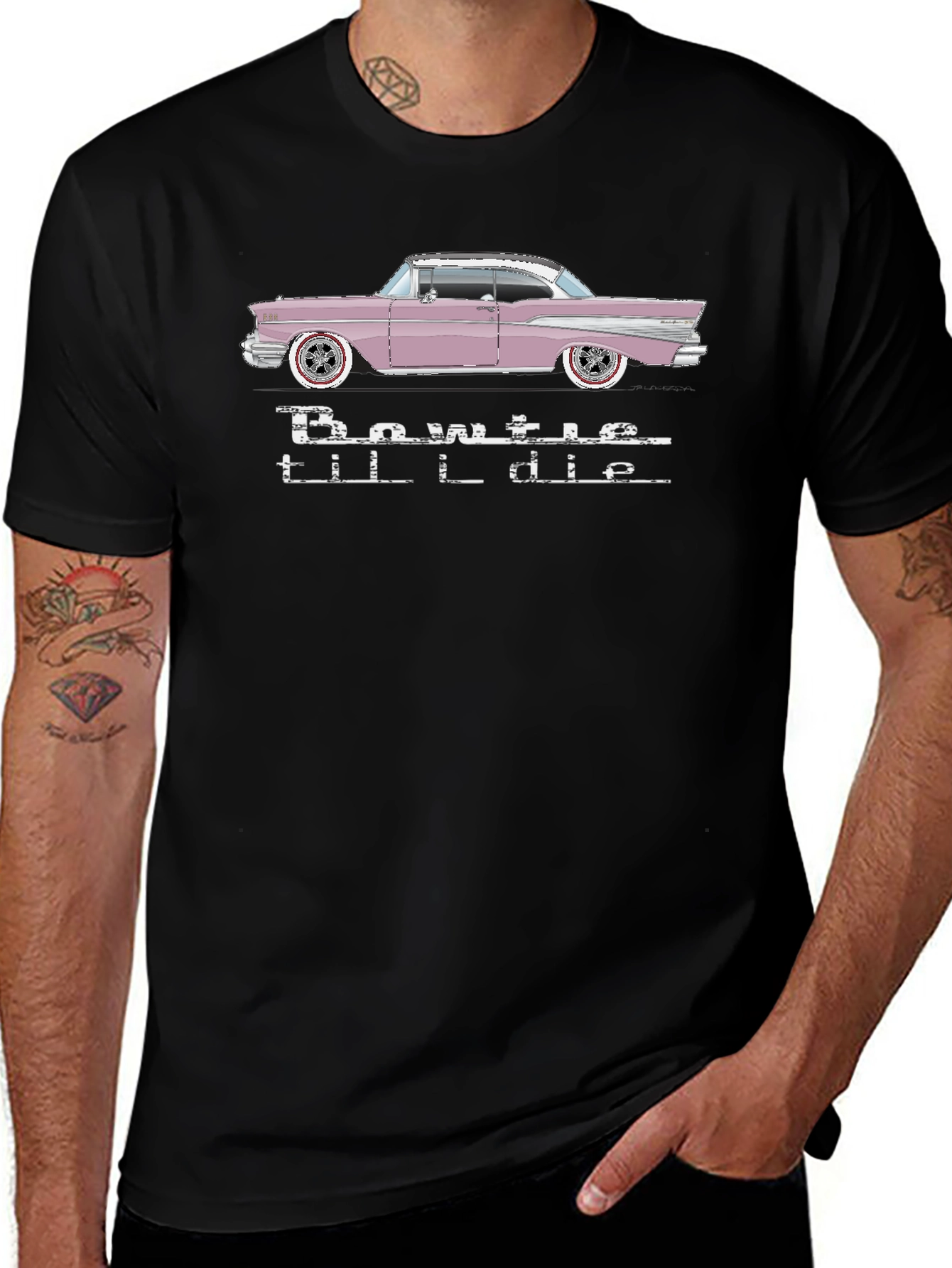 Bowtie til I Die T-Shirt Classic Car Design