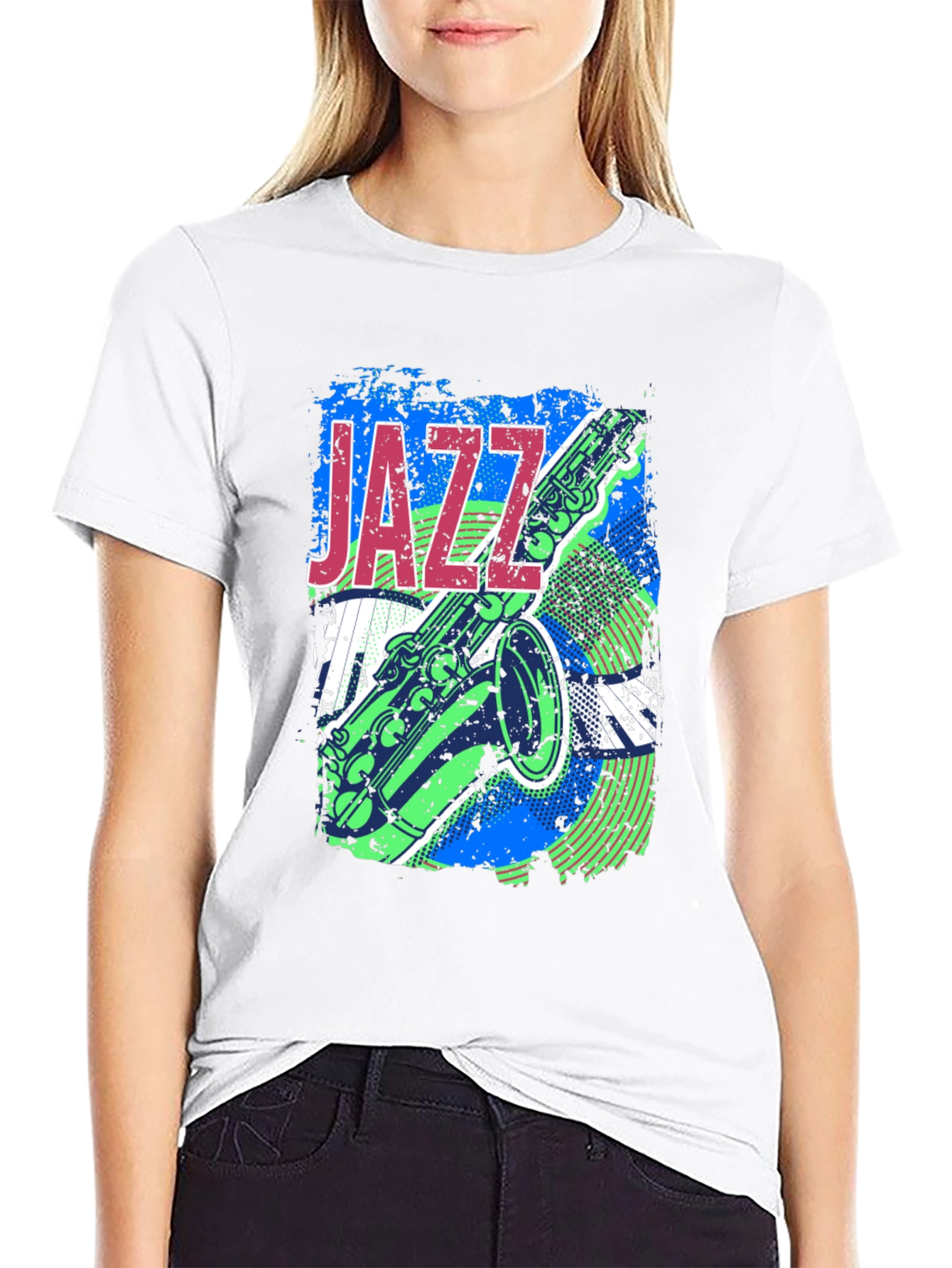 Jazz Saxophone Graphic T-Shirt - Music Lover Tee