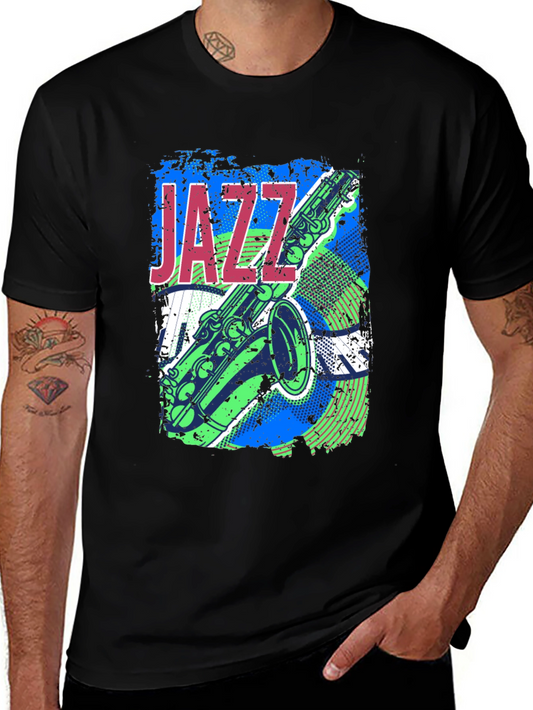 Jazz Saxophone Graphic T-Shirt - Music Lover Tee