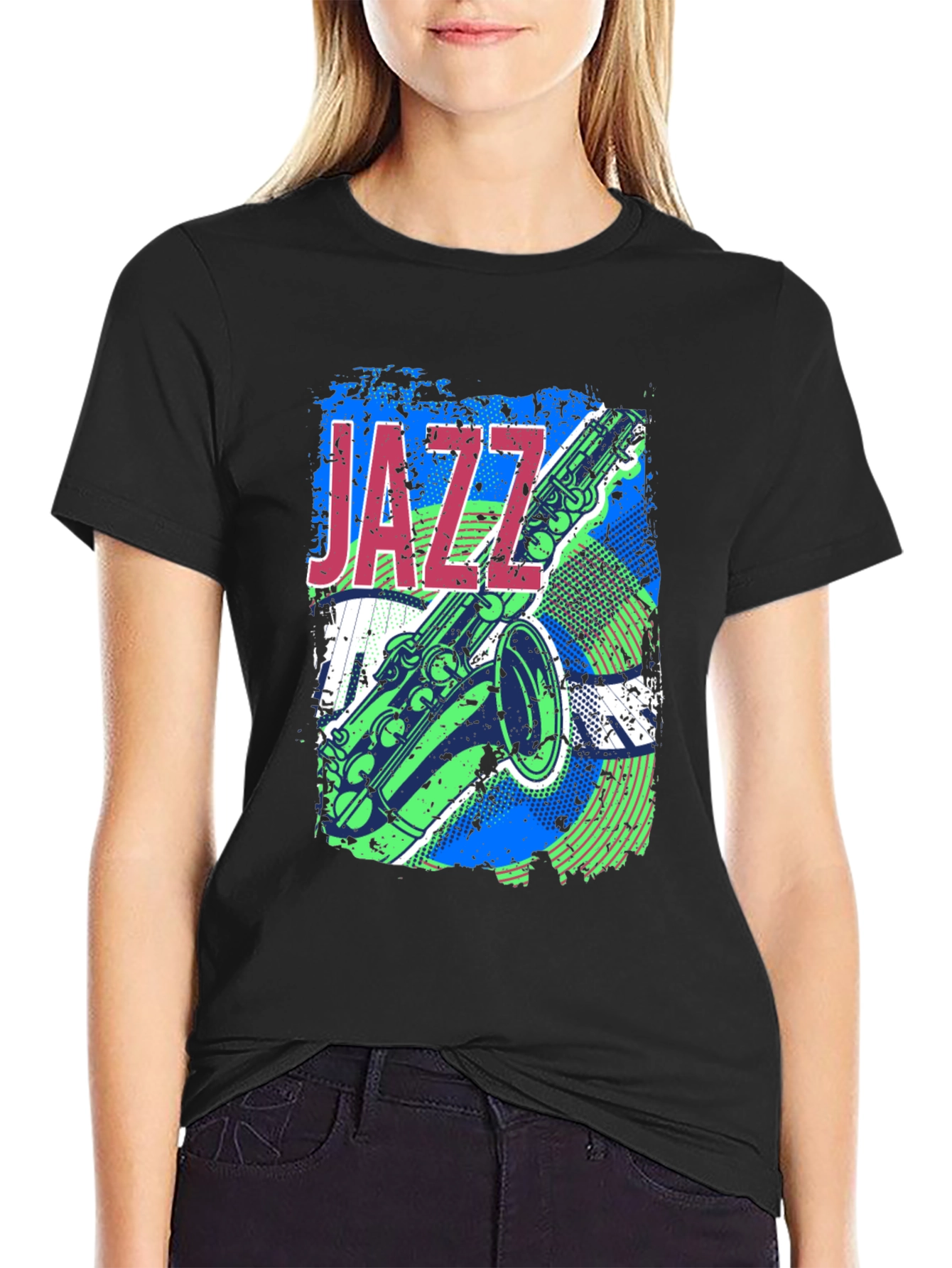 Jazz Saxophone Graphic T-Shirt - Music Lover Tee