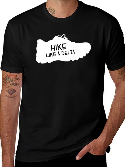 Hike Like a Delta Black Graphic Tee