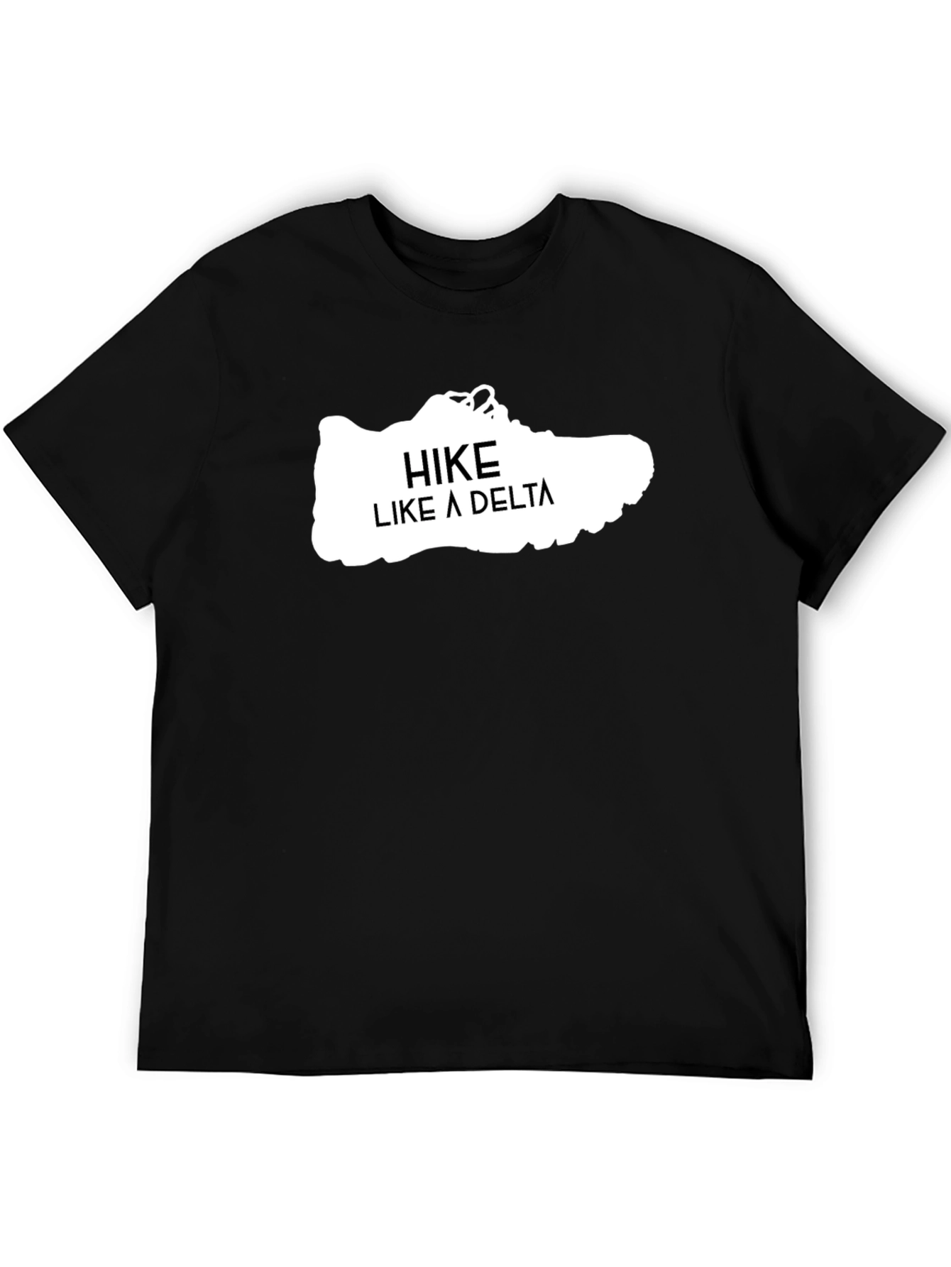 Hike Like a Delta Black Graphic Tee
