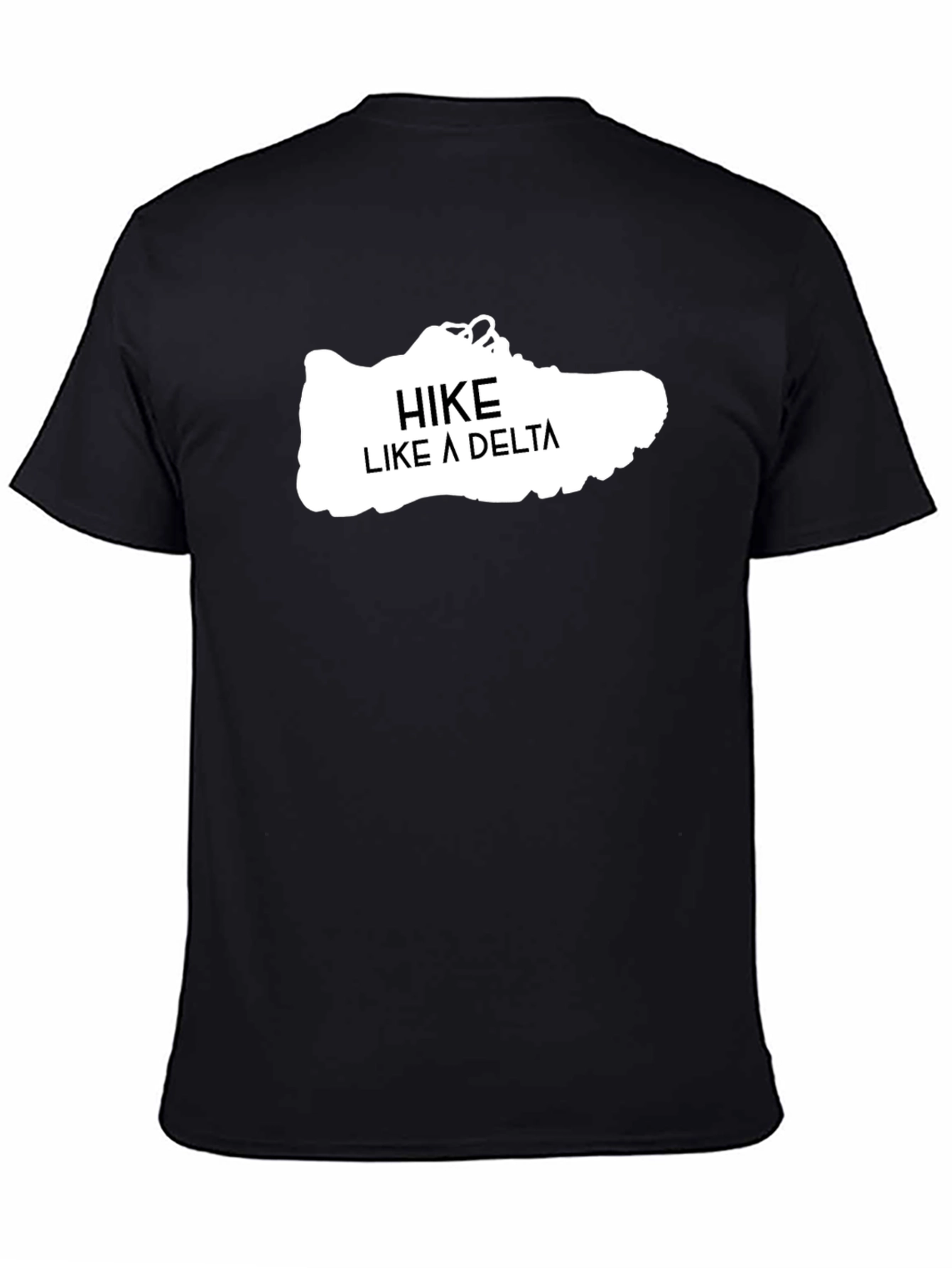 Hike Like a Delta Black Graphic Tee