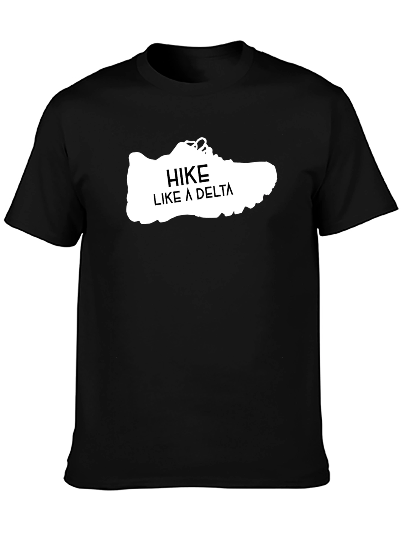 Hike Like a Delta Black Graphic Tee