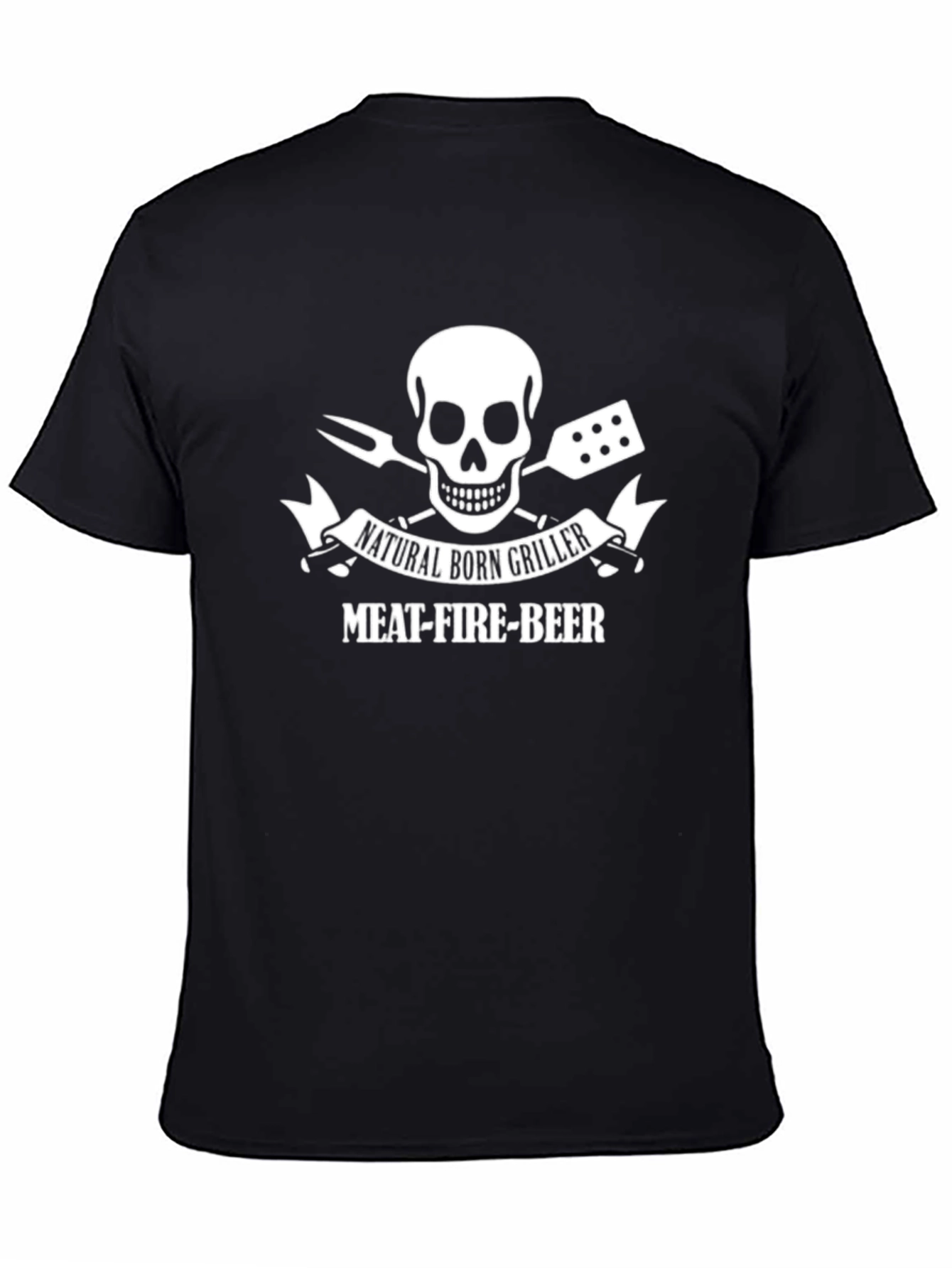Natural Born Griller - Meat Fire Beer T-Shirt