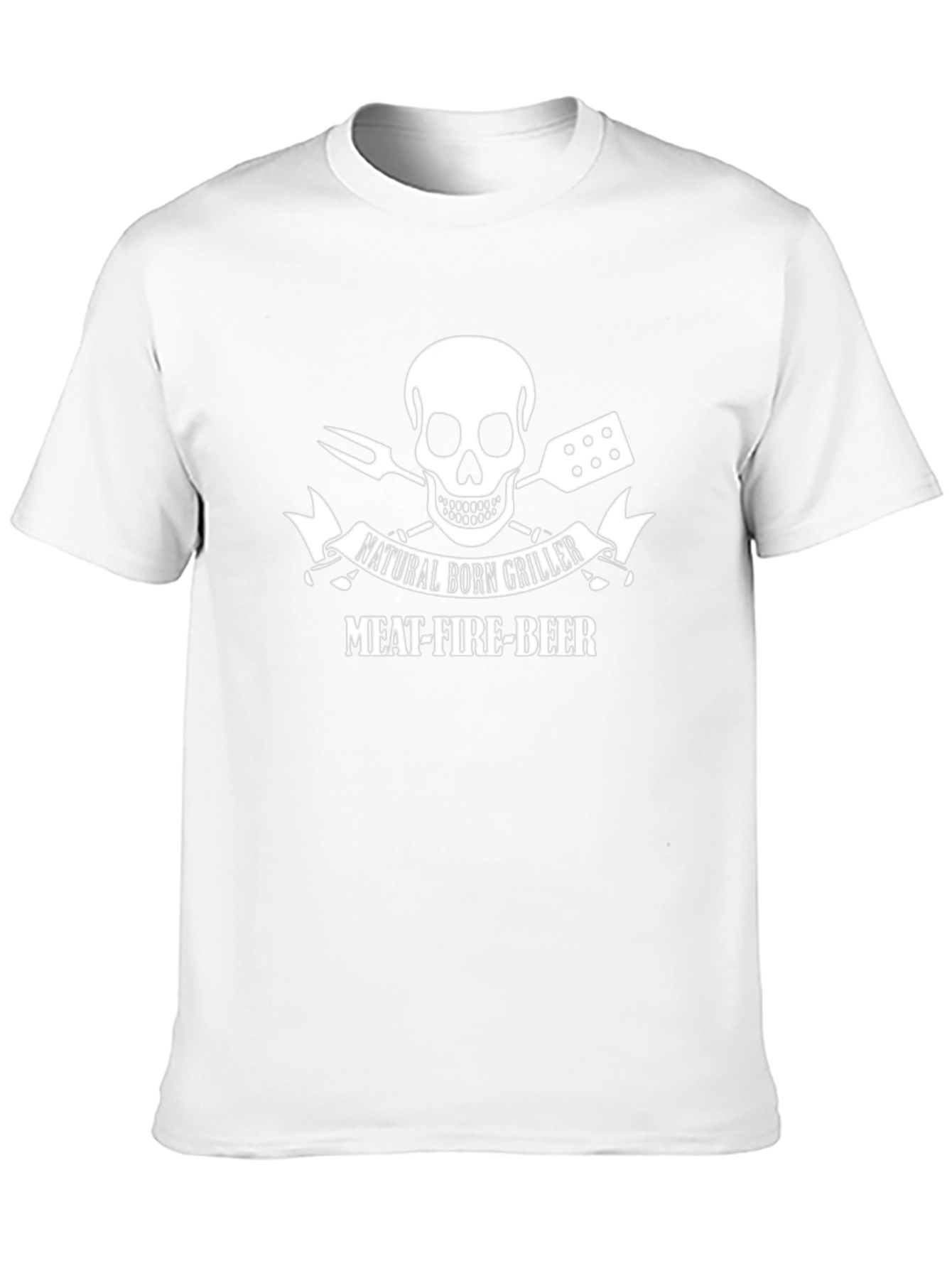 Natural Born Griller - Meat Fire Beer T-Shirt