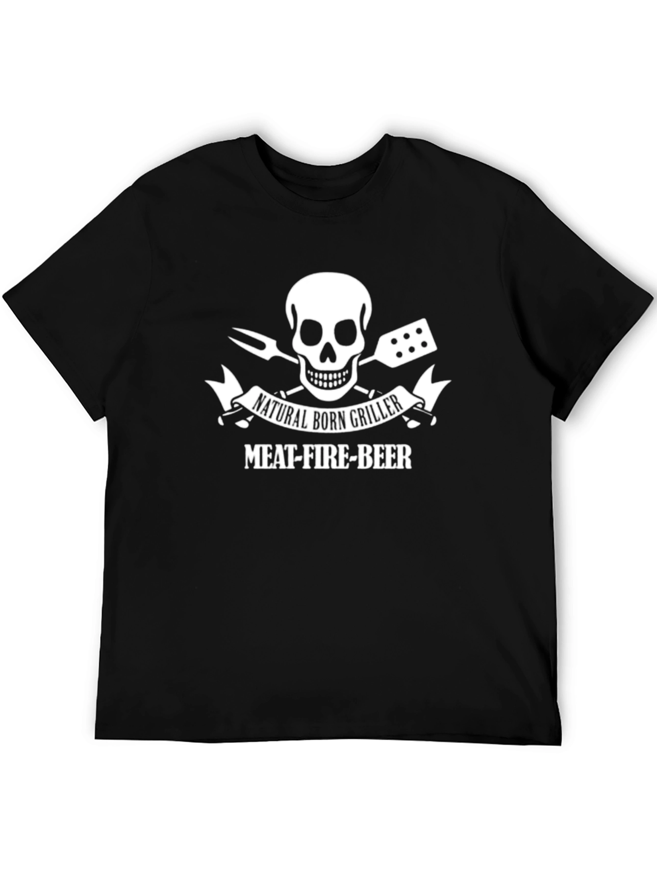 Natural Born Griller - Meat Fire Beer T-Shirt