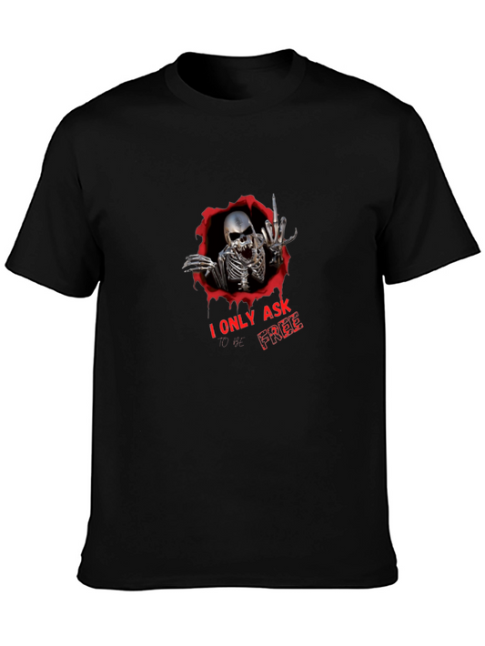 Skeleton Graphic Tee - I Only Ask For Free