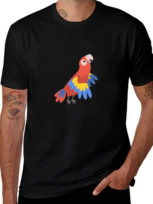 Parrot Graphic Tee - Tropical Bird Design