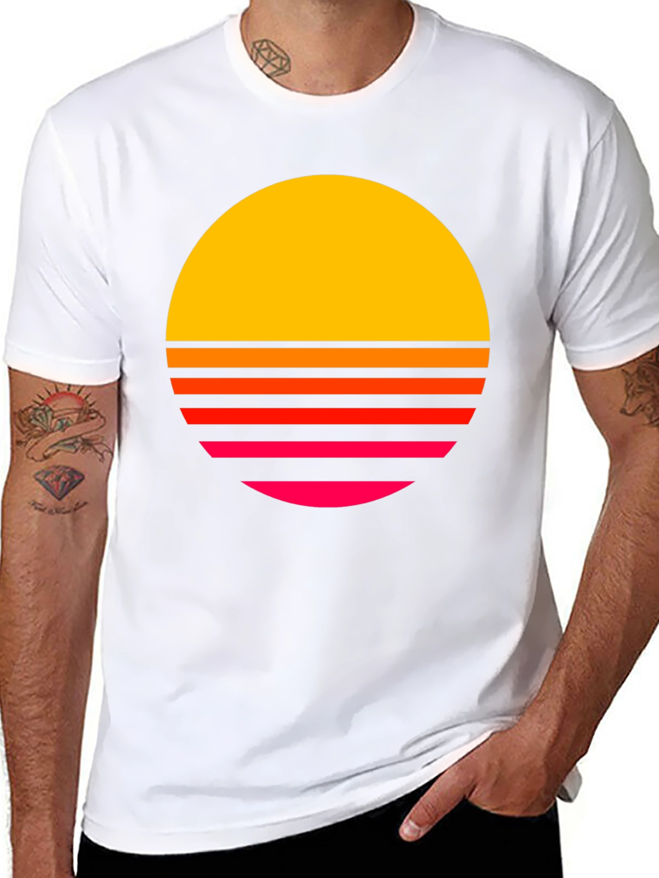 Retro Sunset Graphic Tee - Bold & Stylish
