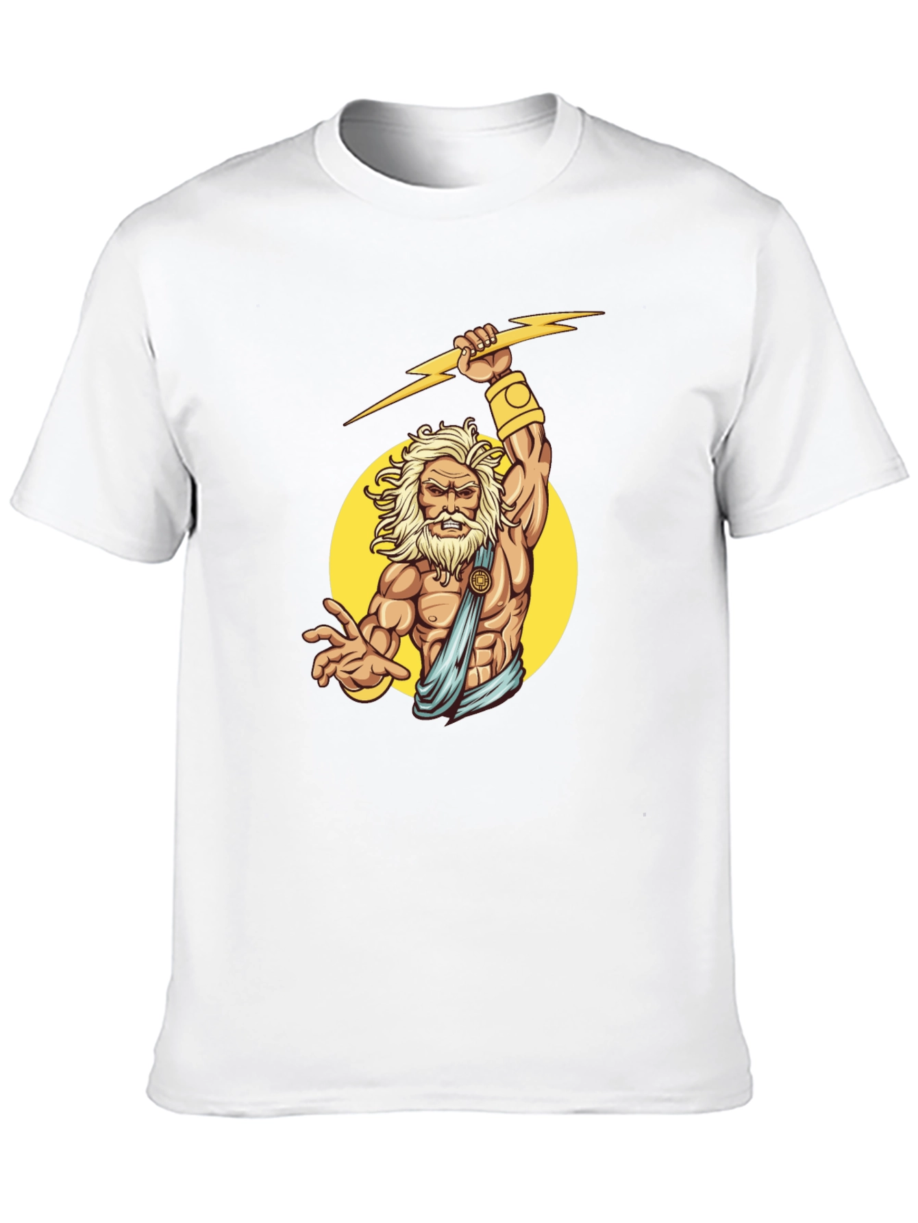 Zeus Graphic Black T-Shirt - Mythical God Design