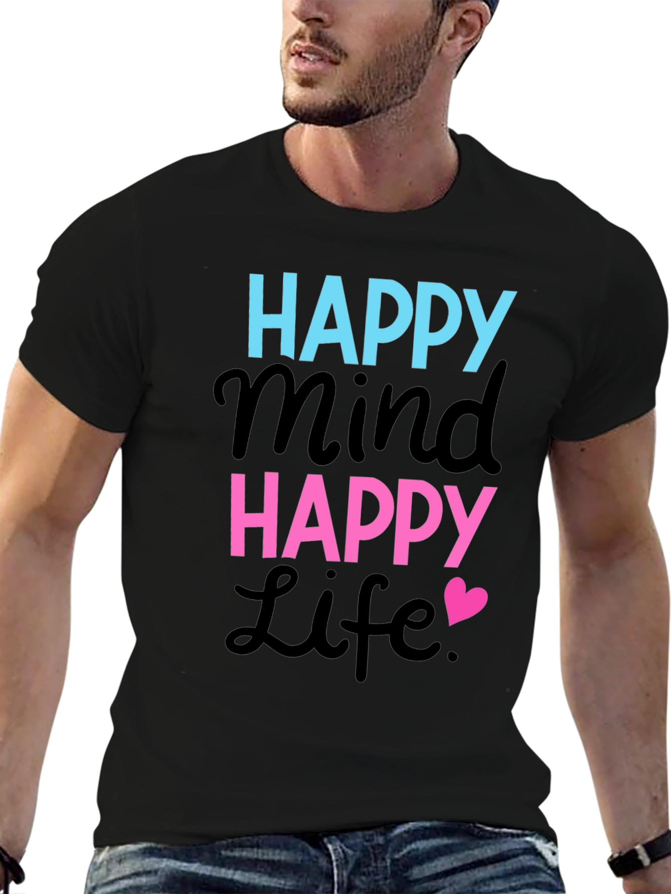 Happy Mind Happy Life Graphic Tee