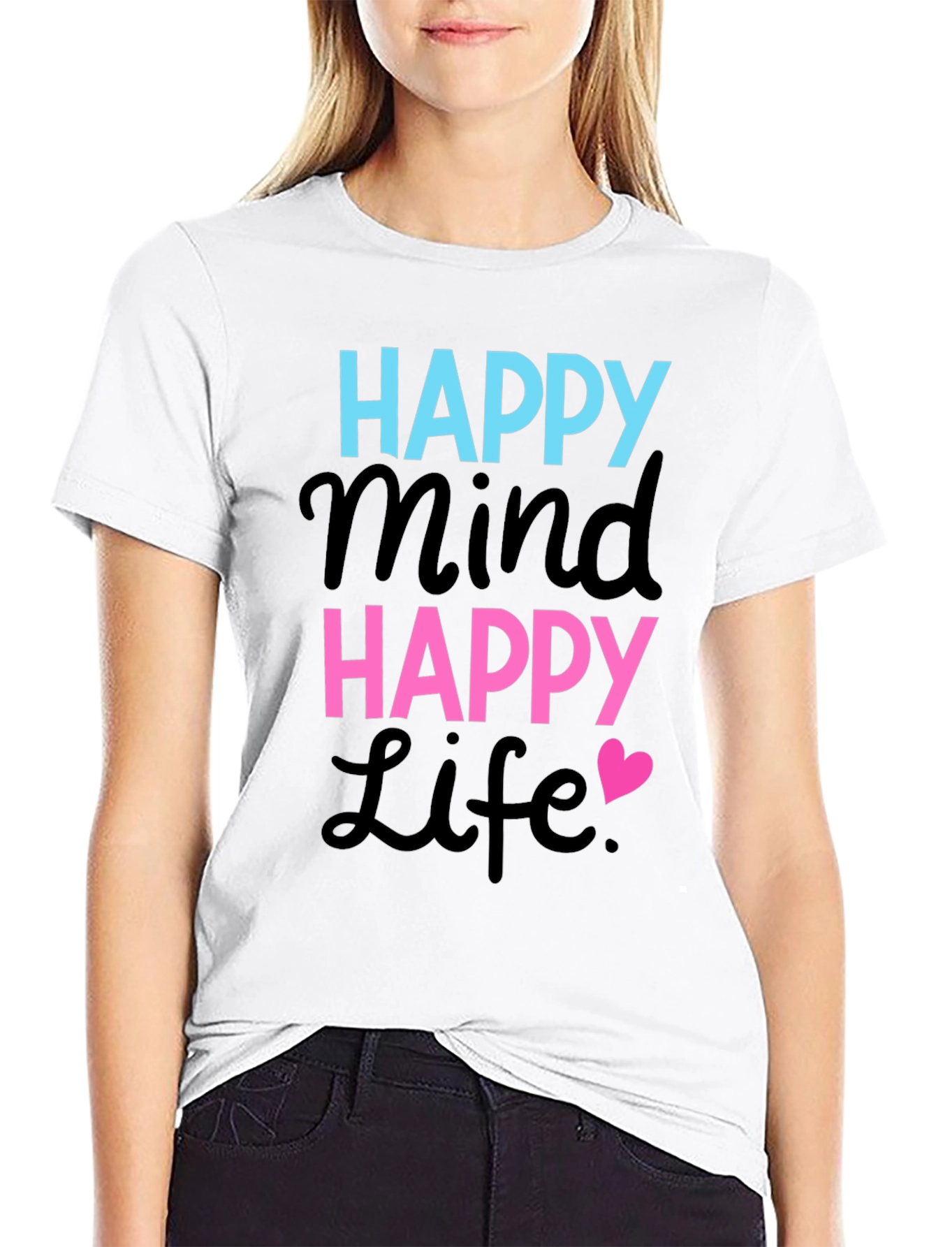 Happy Mind Happy Life Graphic Tee