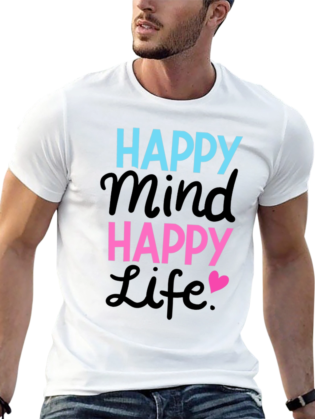 Happy Mind Happy Life Graphic Tee