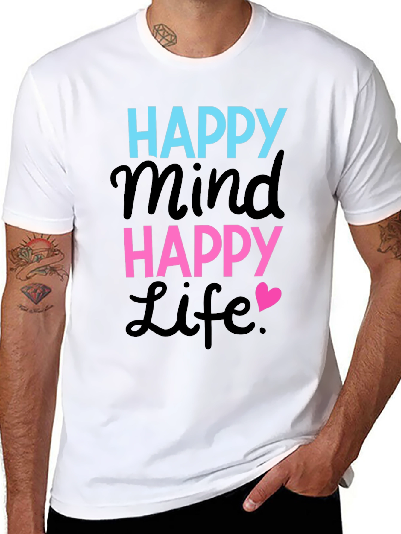 Happy Mind Happy Life Graphic Tee