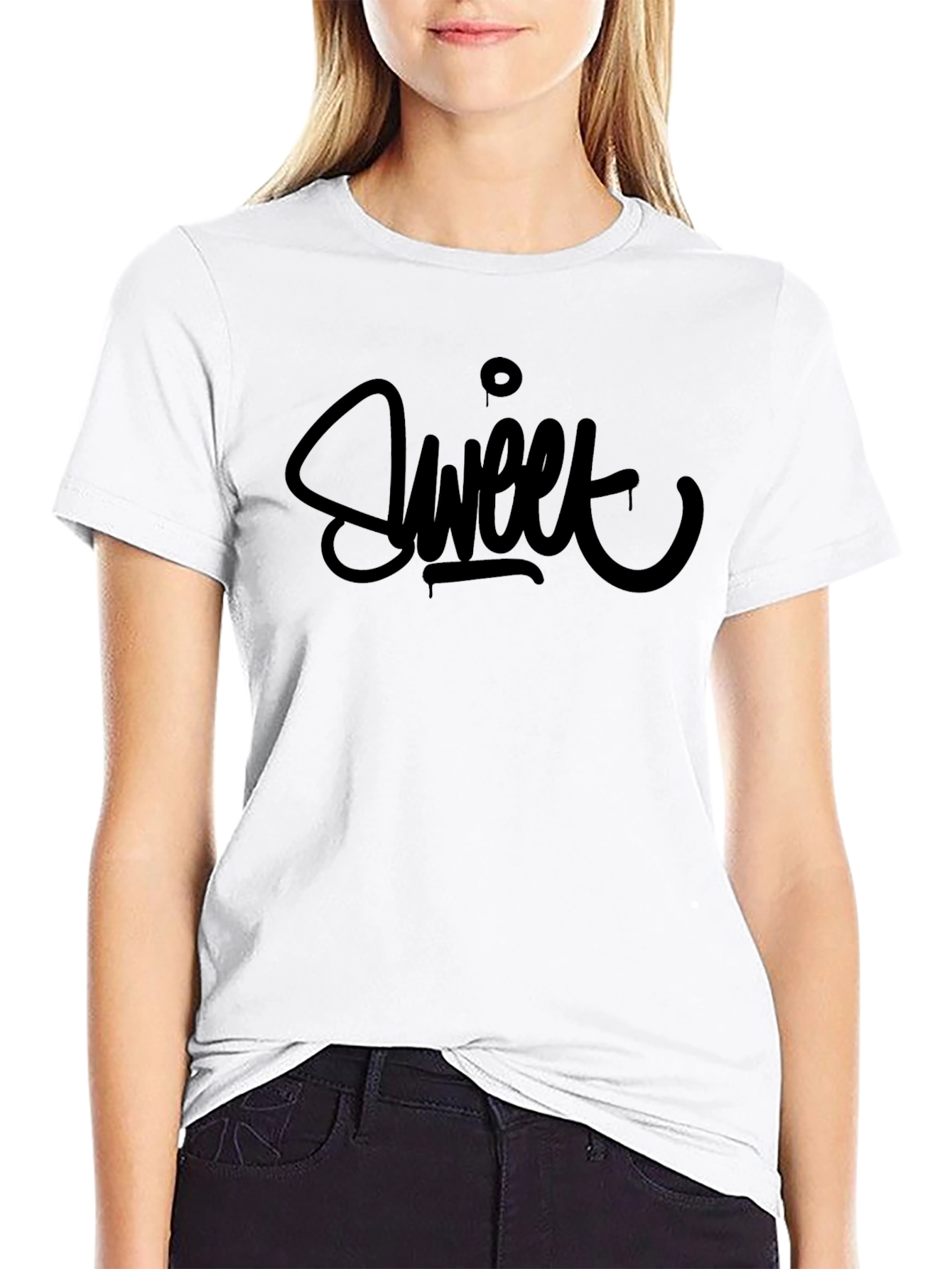Sweet Graphic Black T-Shirt