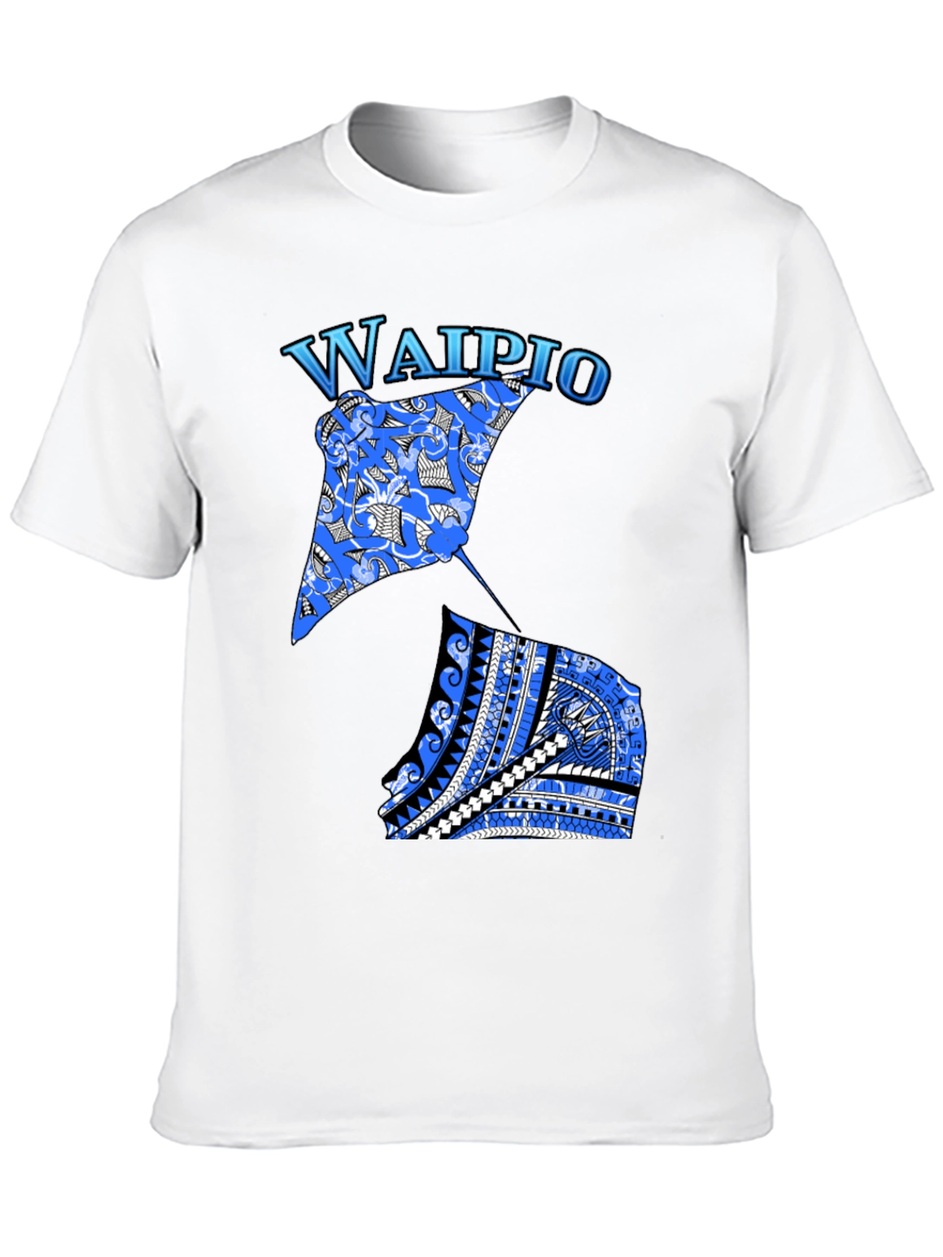 Waipio Stingray Graphic Black T-Shirt
