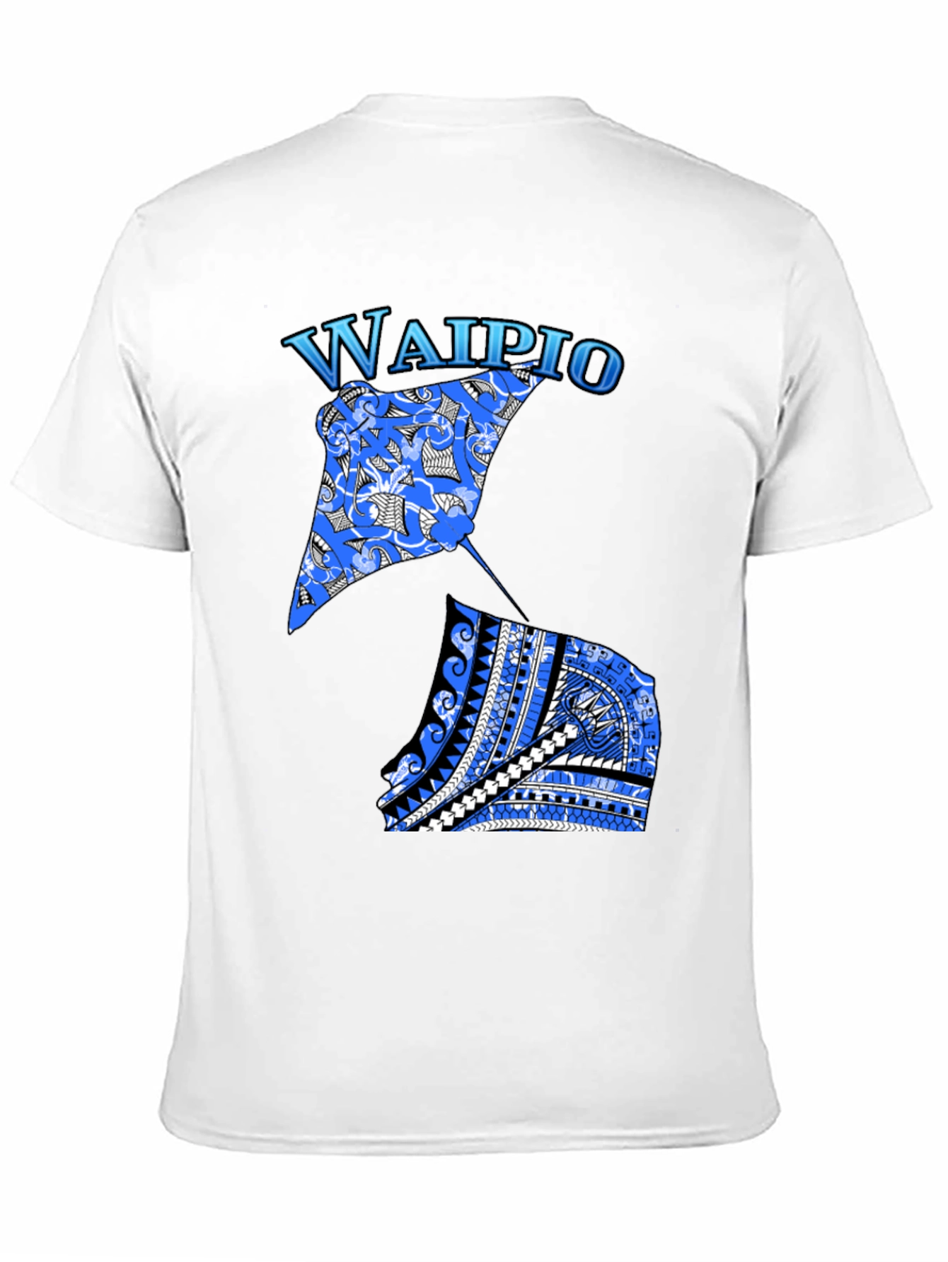 Waipio Stingray Graphic Black T-Shirt