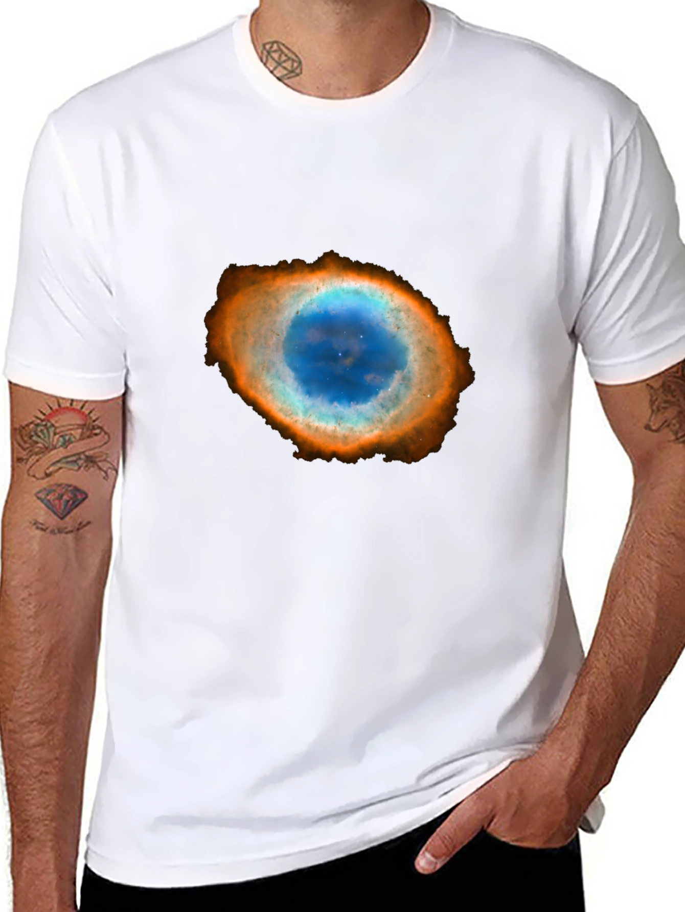 Nebula Graphic Print Black T-Shirt