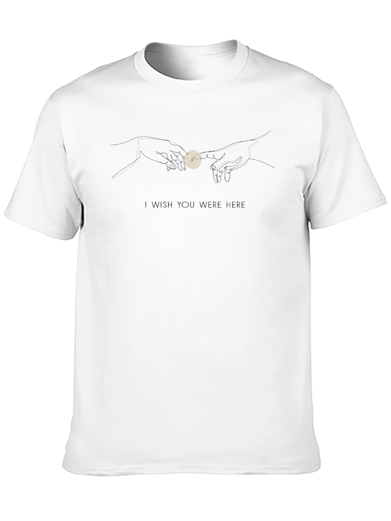 I Wish You Were Here Graphic Black T-Shirt