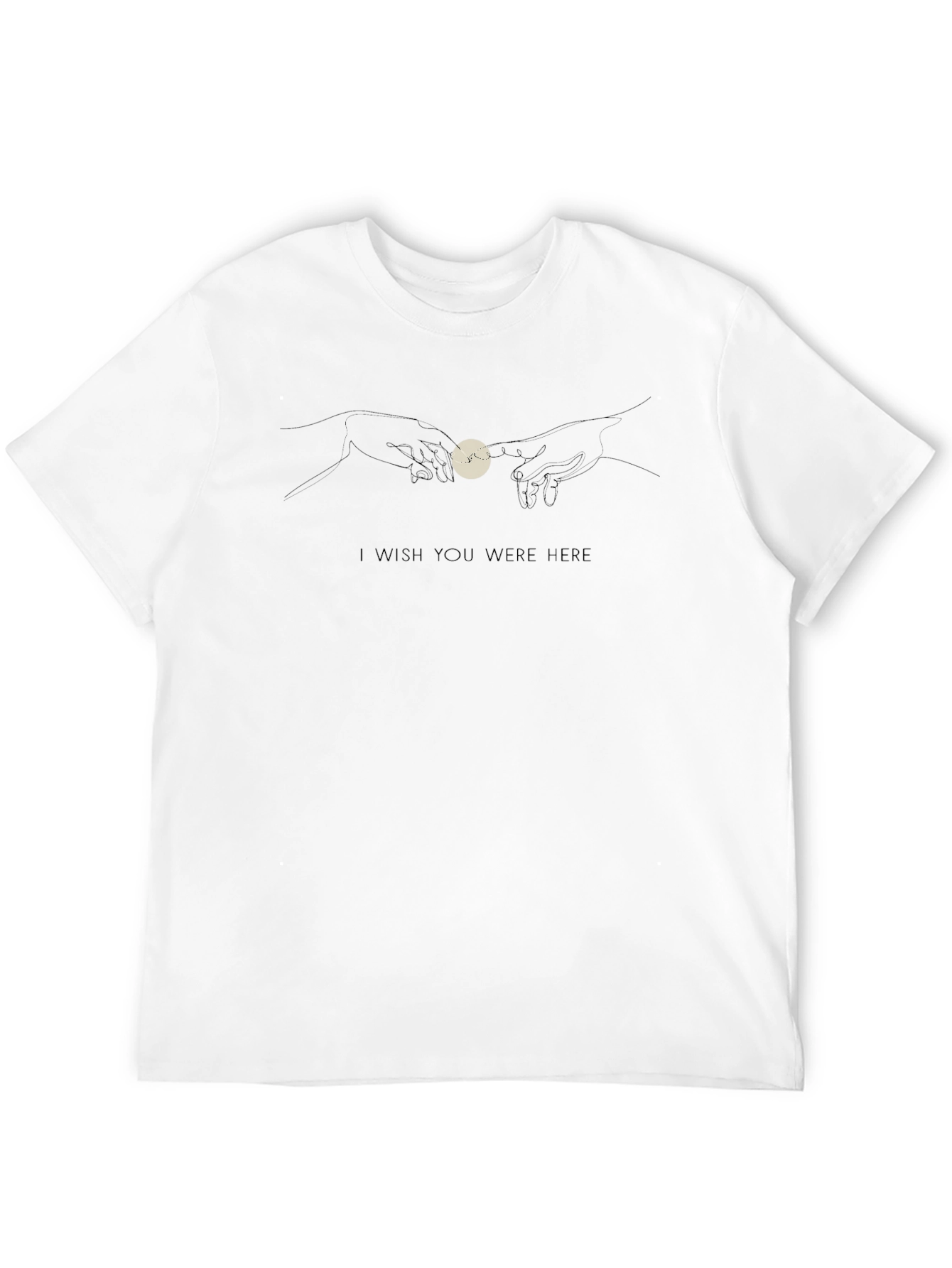I Wish You Were Here Graphic Black T-Shirt