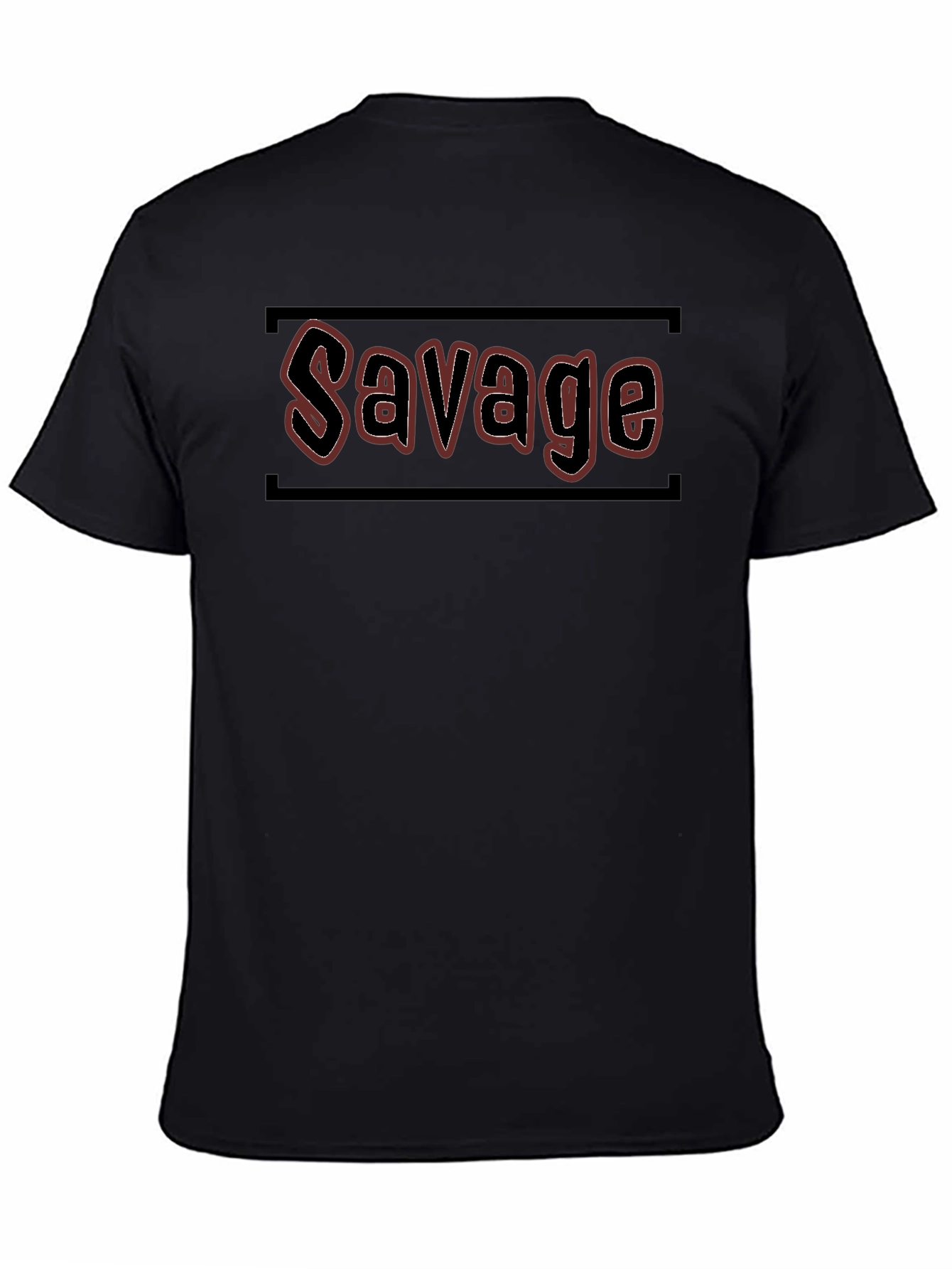 Savage Graphic Print Black T-Shirt for Men