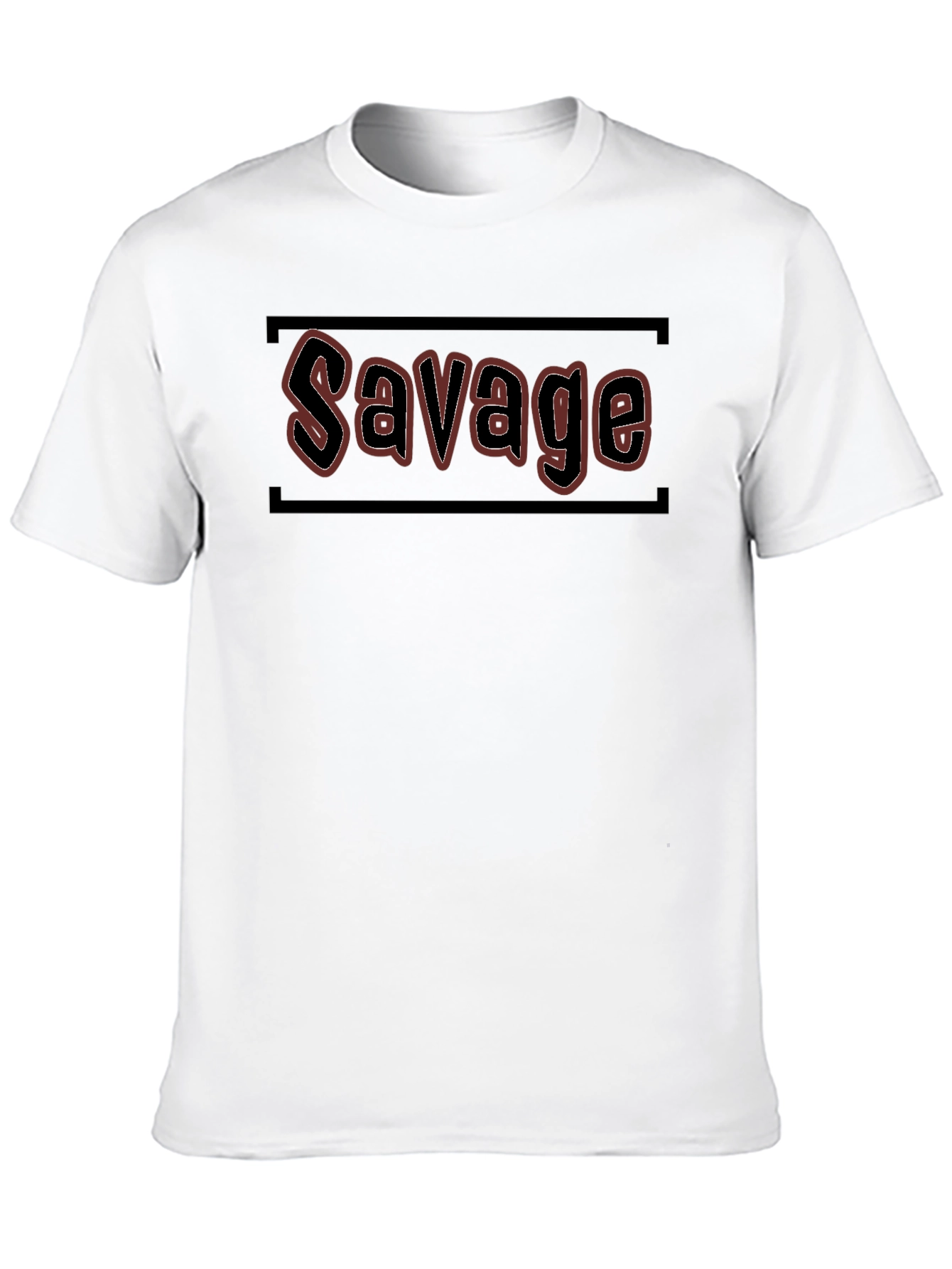 Savage Graphic Print Black T-Shirt for Men