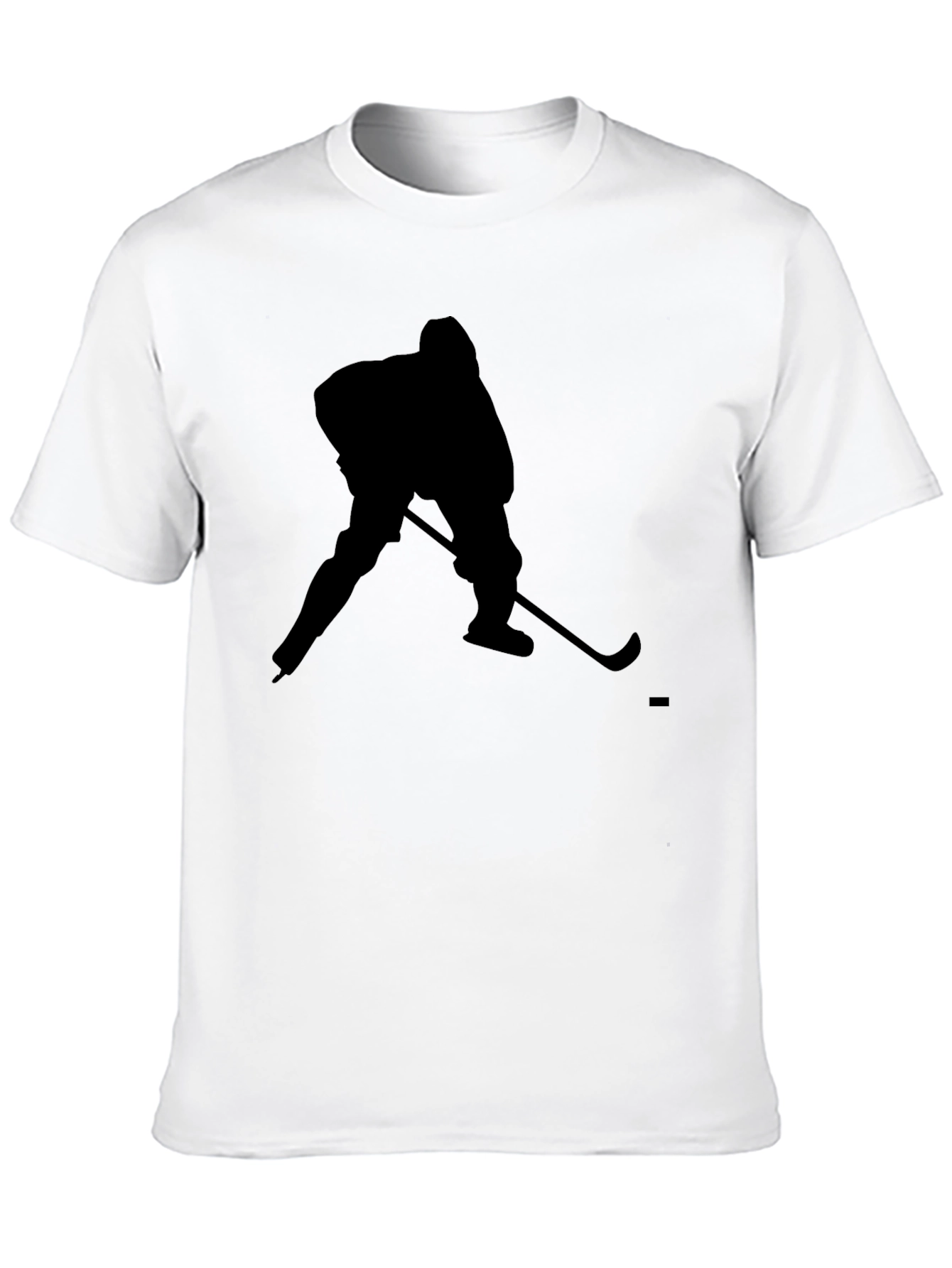 Hockey Player Silhouette Black T-Shirt