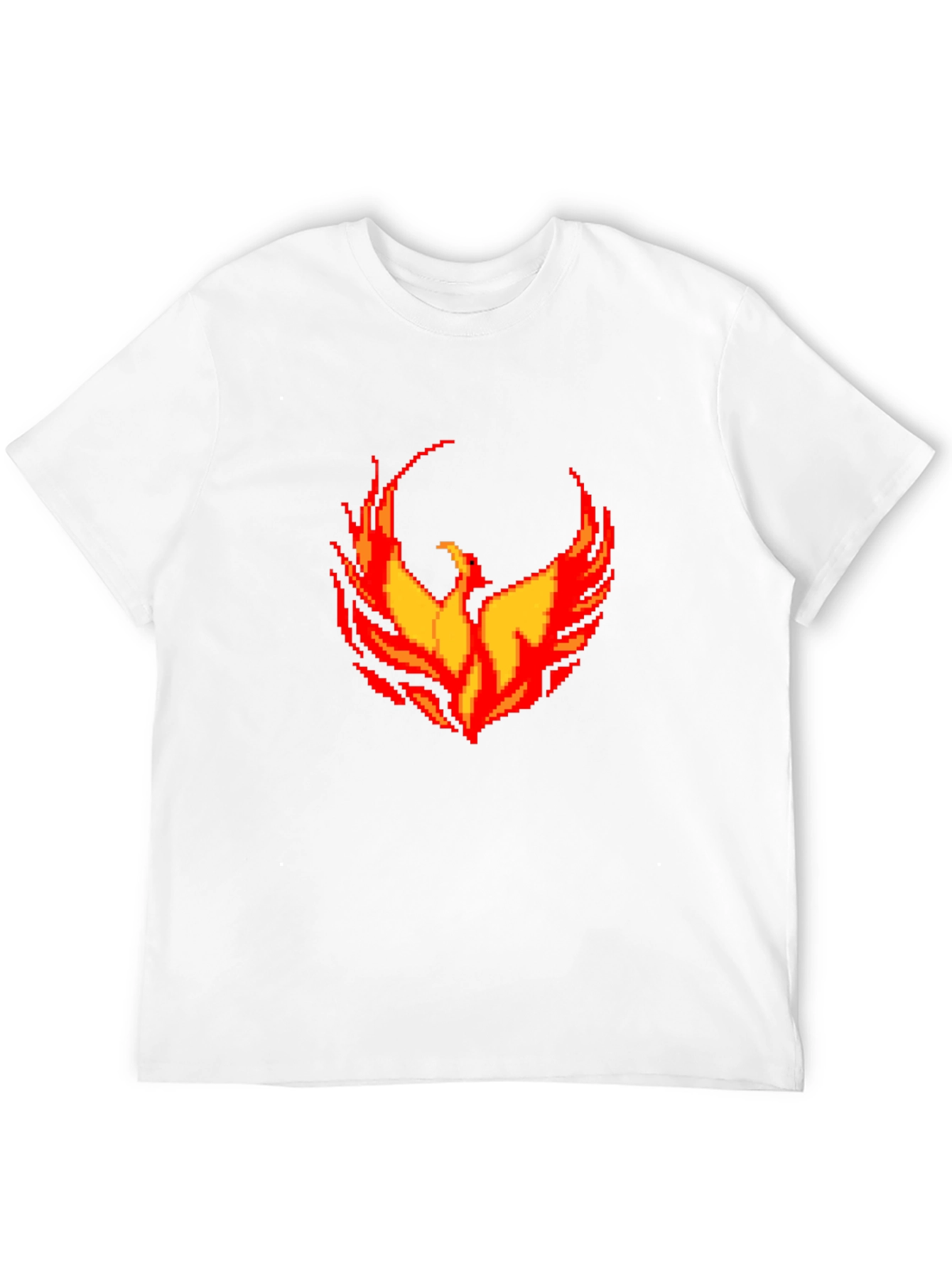 Pixel Phoenix Graphic Black T-Shirt
