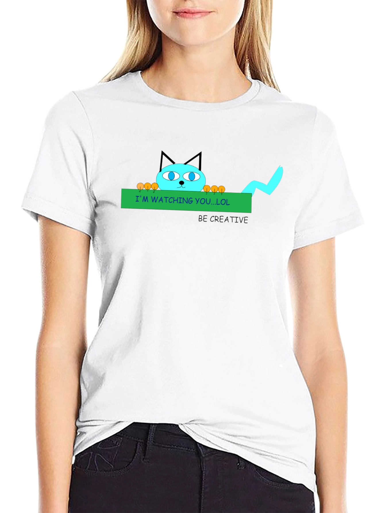 Im Watching You LOL Cat Graphic Tee