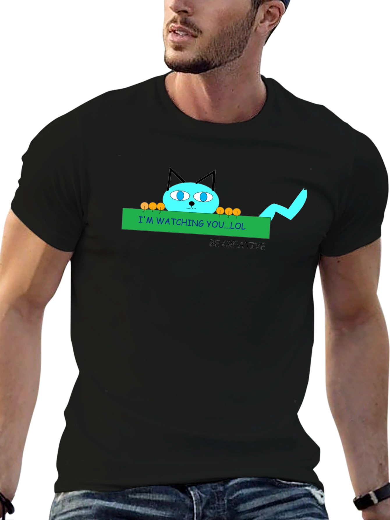 Im Watching You LOL Cat Graphic Tee