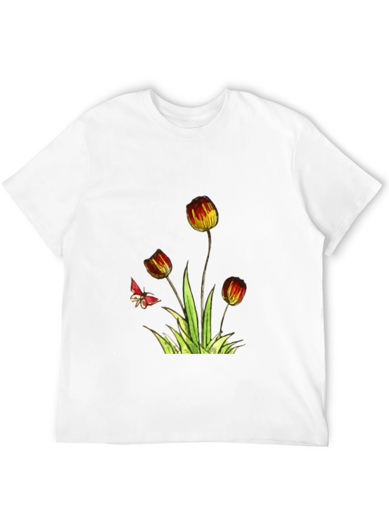 Floral Print Black T-Shirt