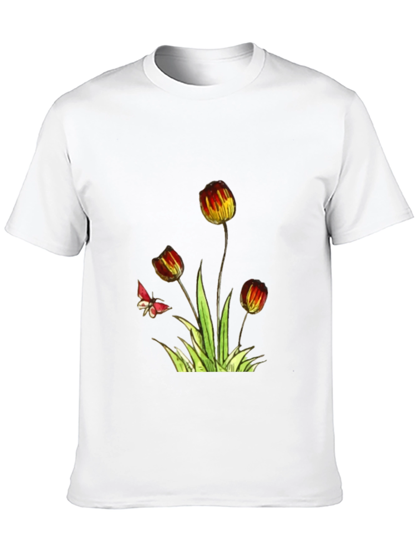 Floral Print Black T-Shirt
