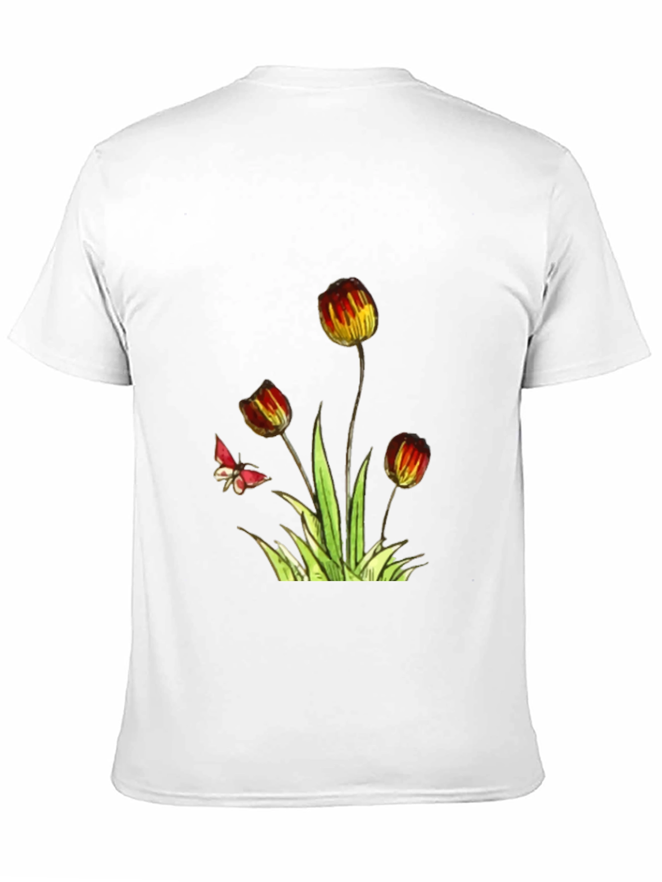 Floral Print Black T-Shirt