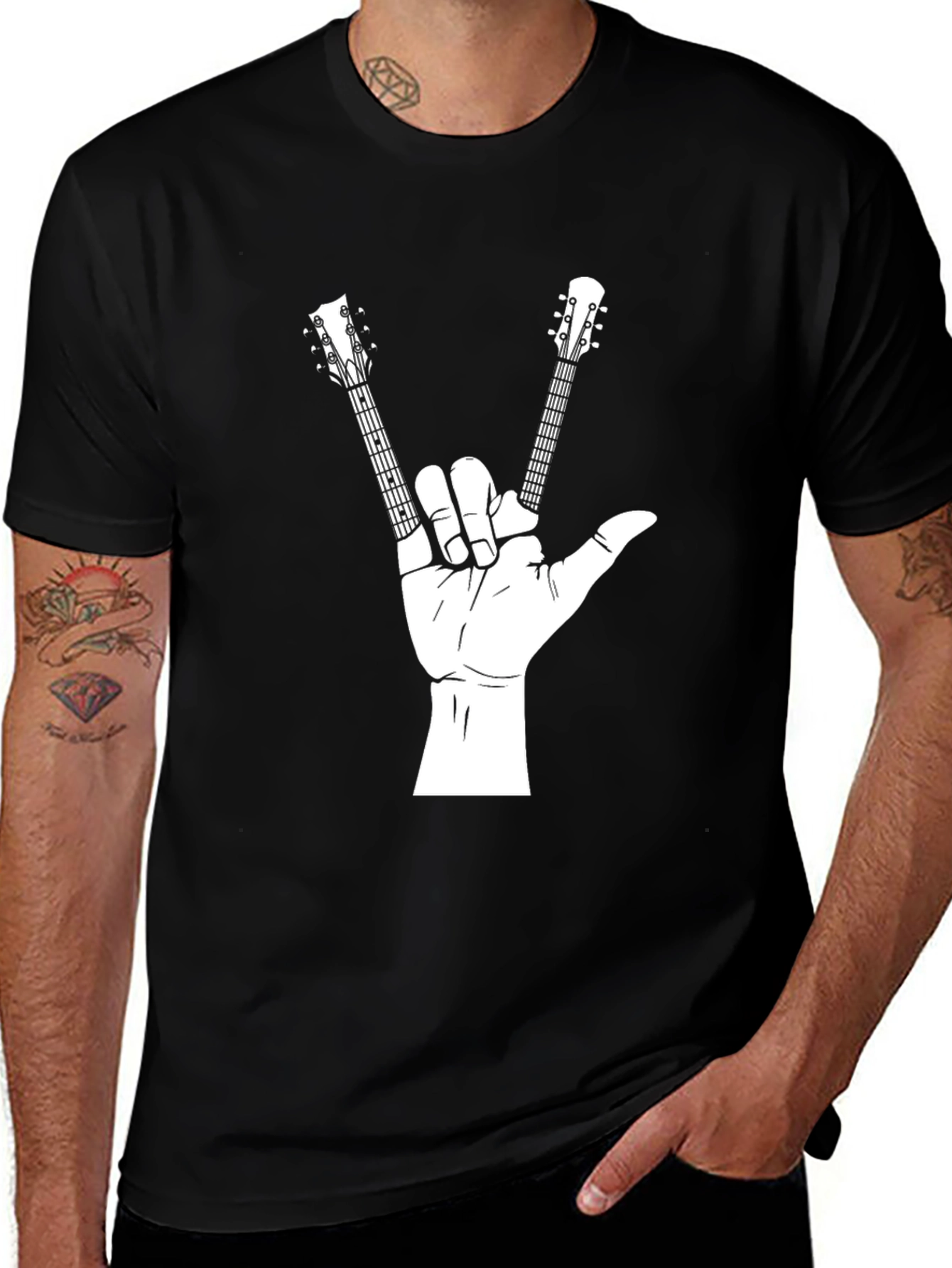 Rock On Guitar Hand T-Shirt