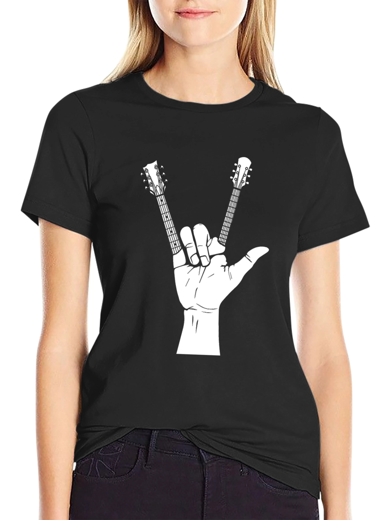 Rock On Guitar Hand T-Shirt