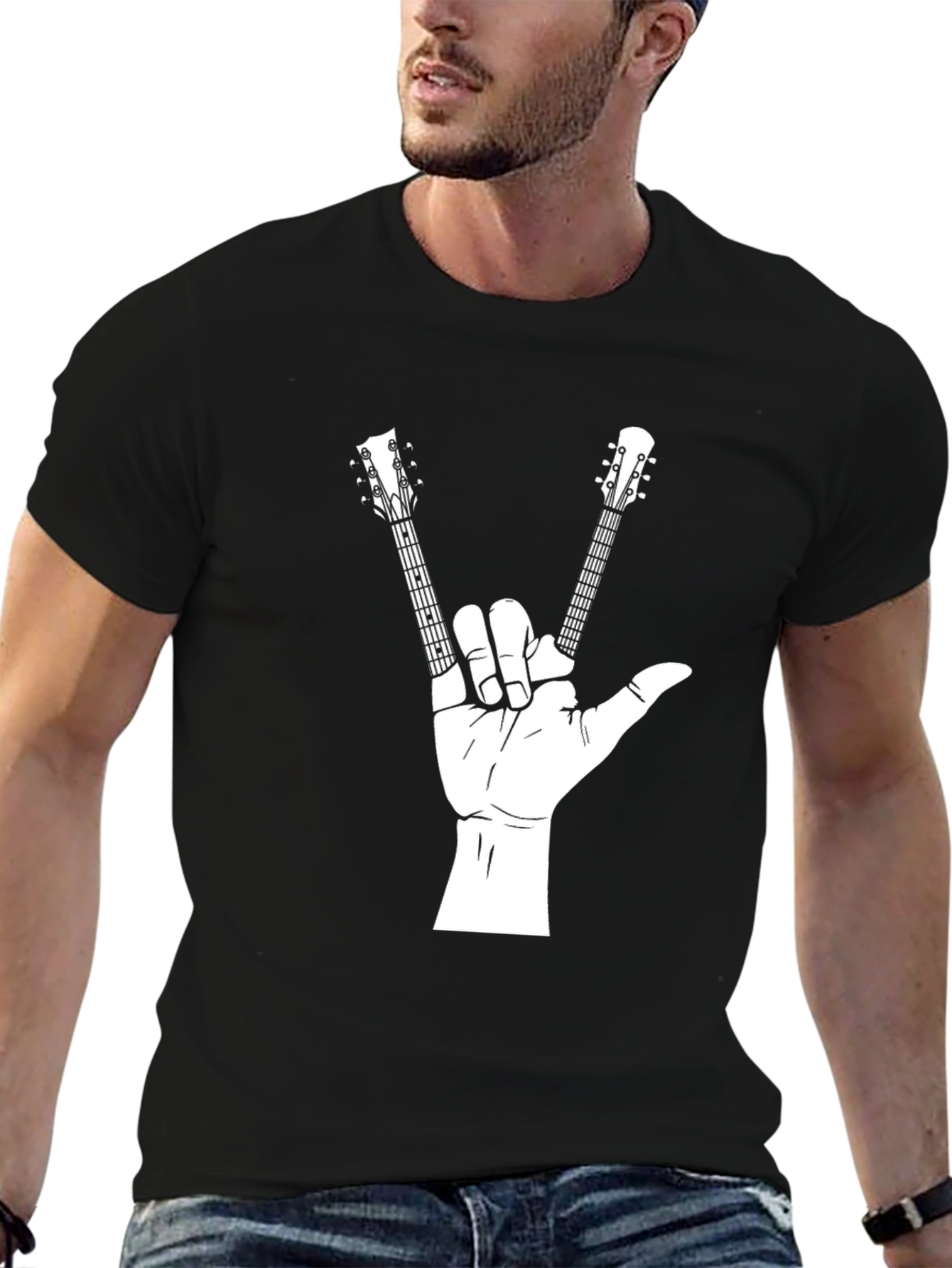 Rock On Guitar Hand T-Shirt