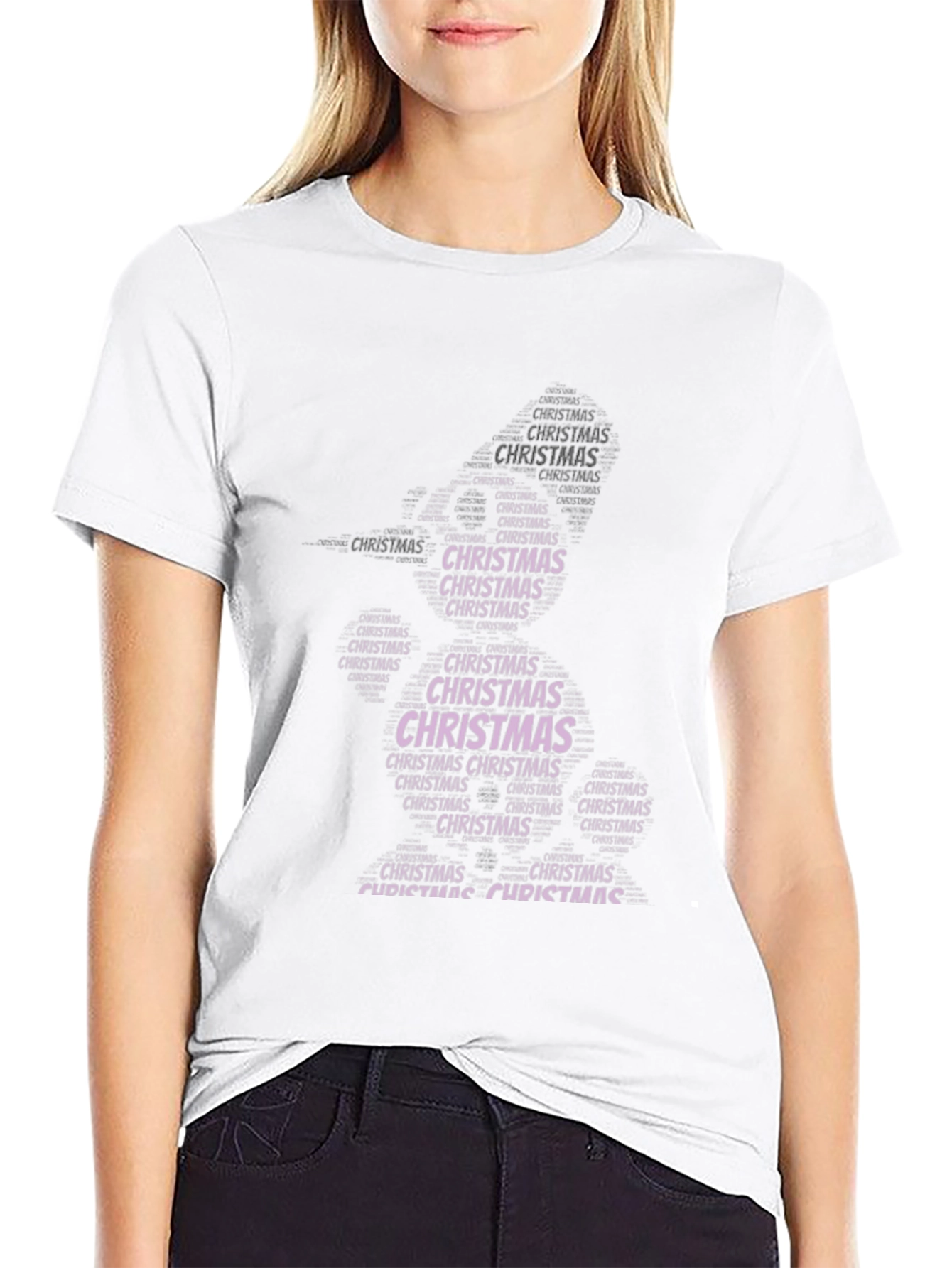 Christmas Tree Word Art T-Shirt