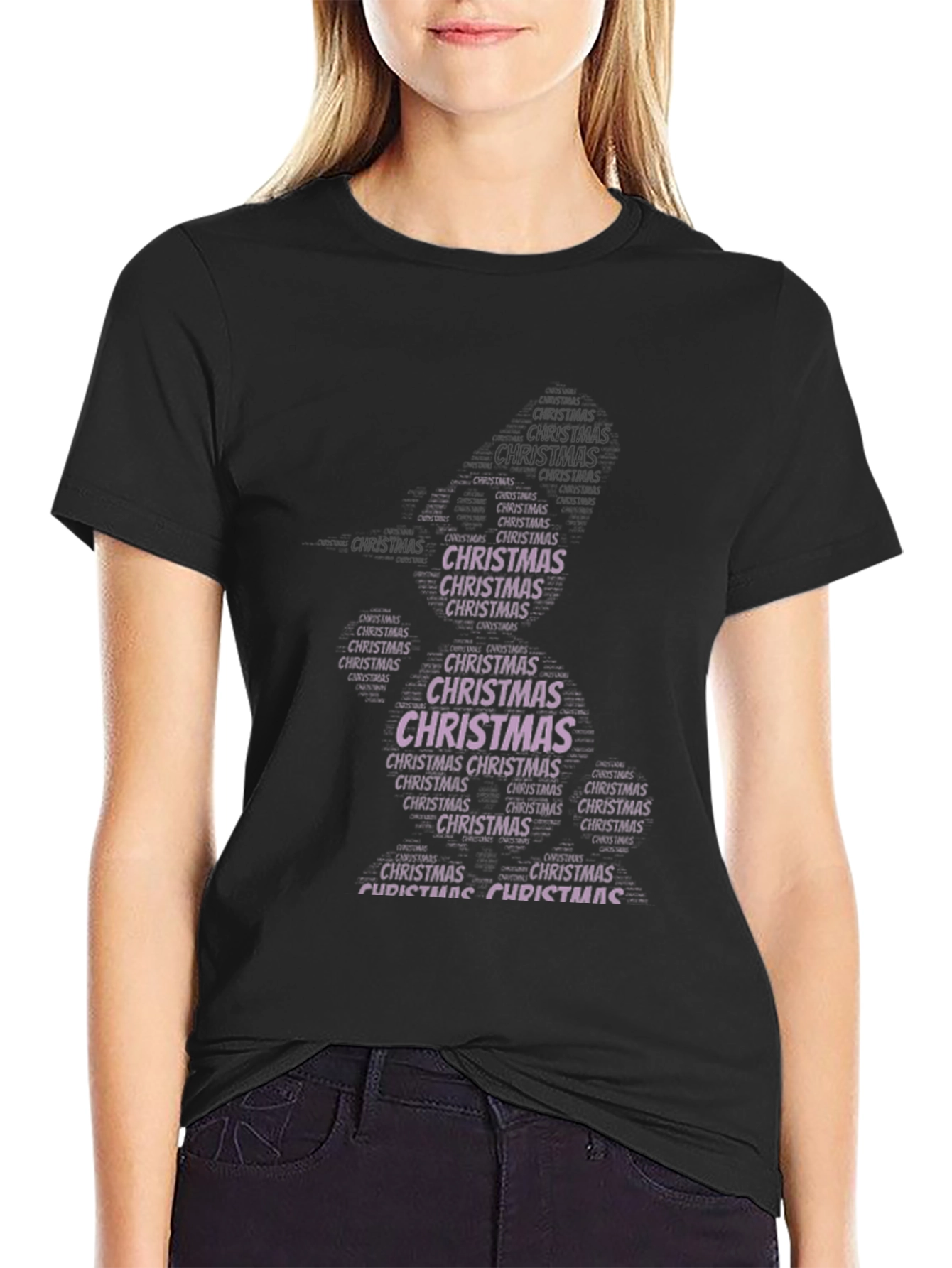 Christmas Tree Word Art T-Shirt