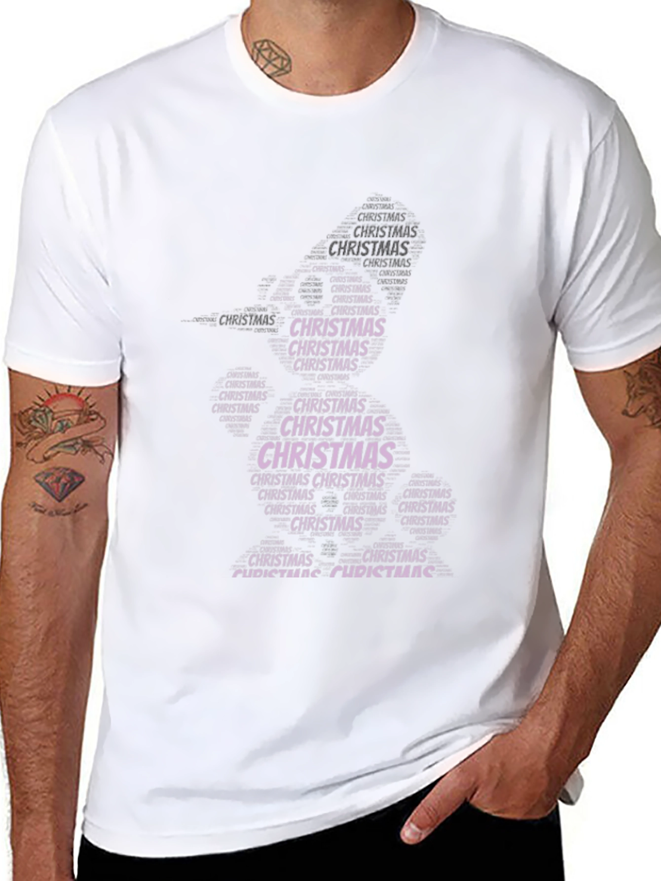 Christmas Tree Word Art T-Shirt
