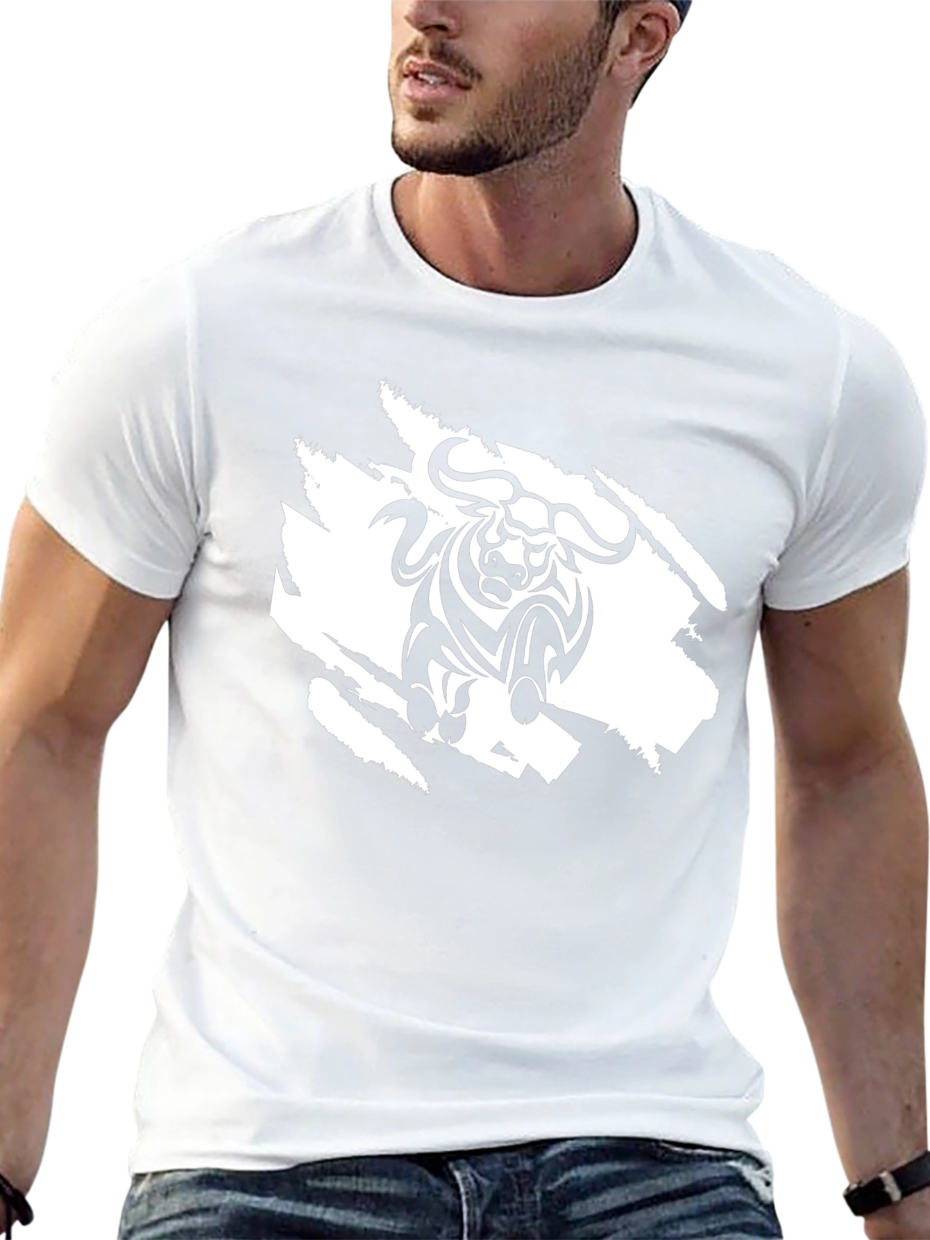 Black Bull Graphic Tee - Stylish Mens T-Shirt
