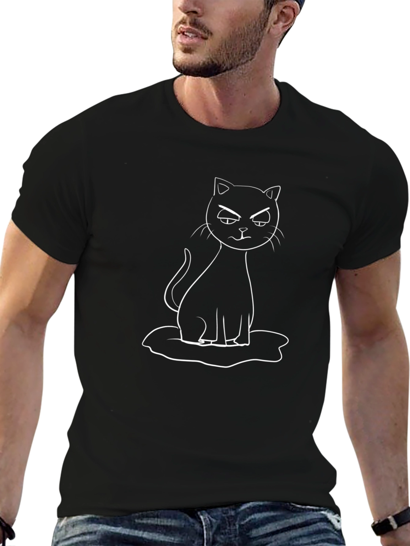 Grumpy Cat T-Shirt - Black Cotton Tee