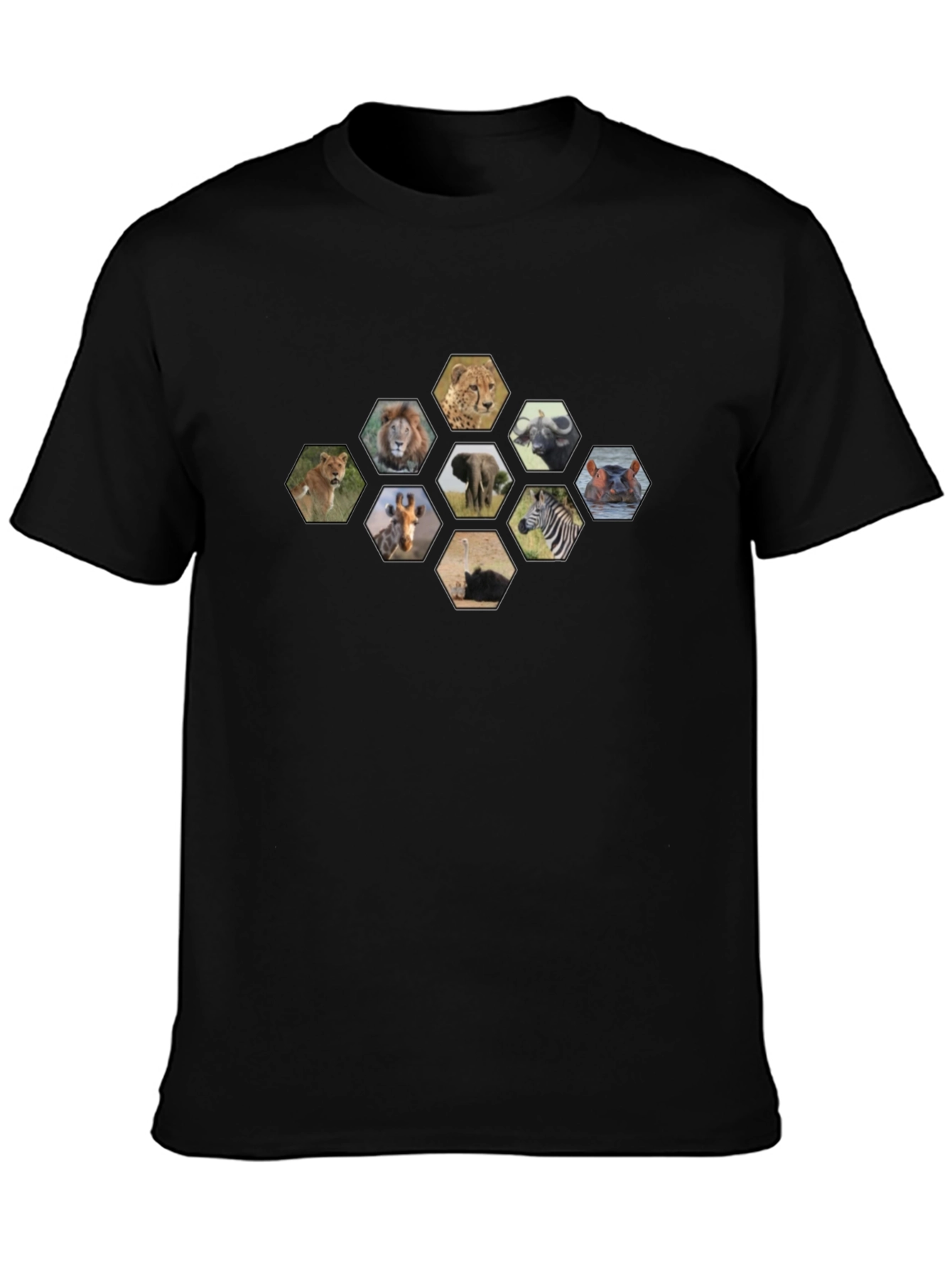 Safari Animals Hexagon T-Shirt