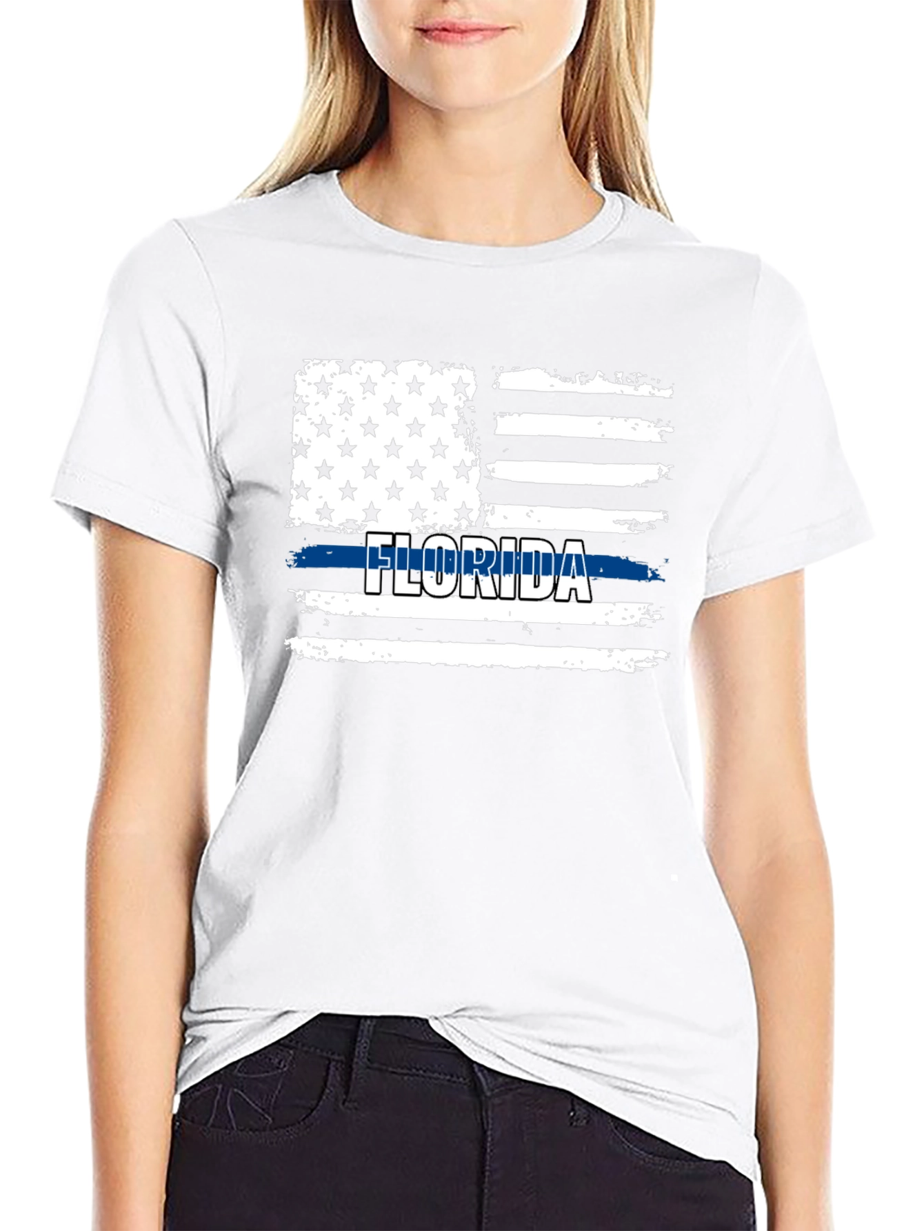 Florida Thin Blue Line Flag T-Shirt