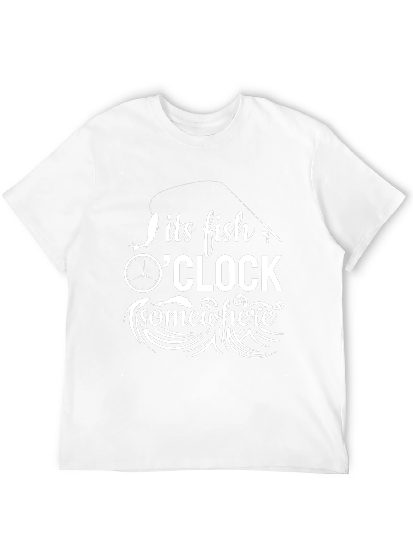 Its Fish OClock Somewhere Black T-Shirt