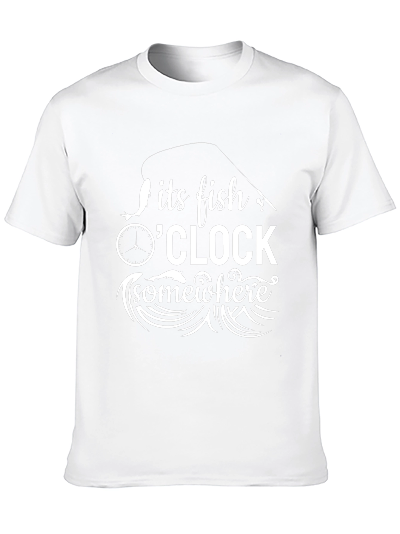 Its Fish OClock Somewhere Black T-Shirt
