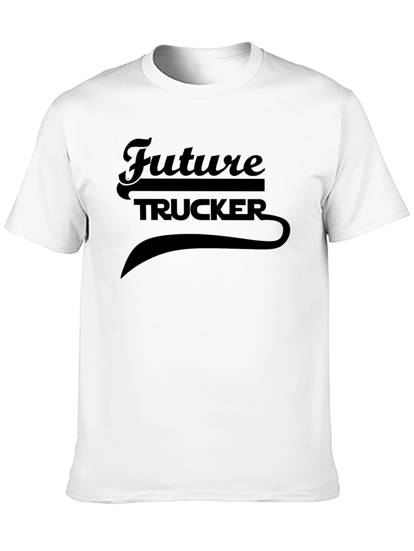 Future Trucker Graphic Tee - Black Cotton T-Shirt