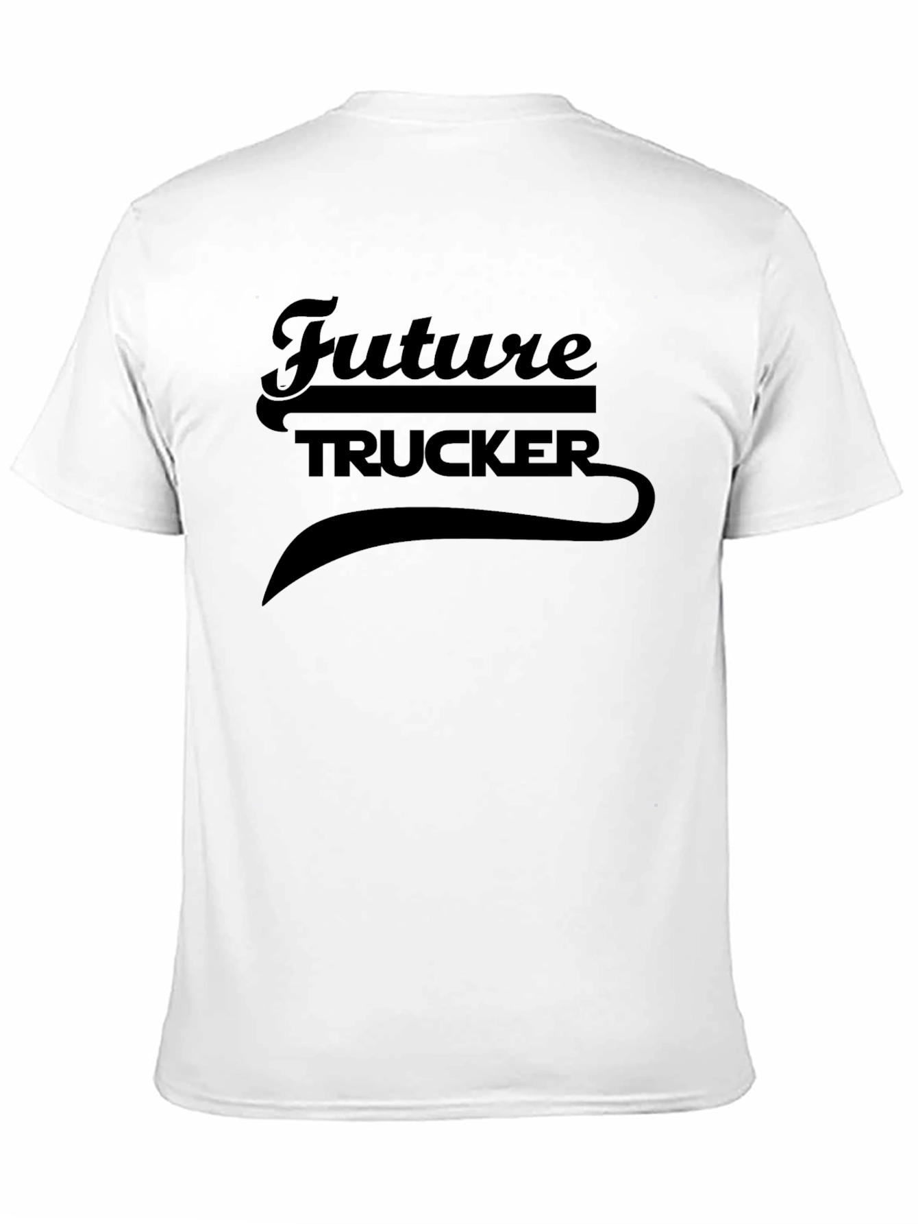 Future Trucker Graphic Tee - Black Cotton T-Shirt