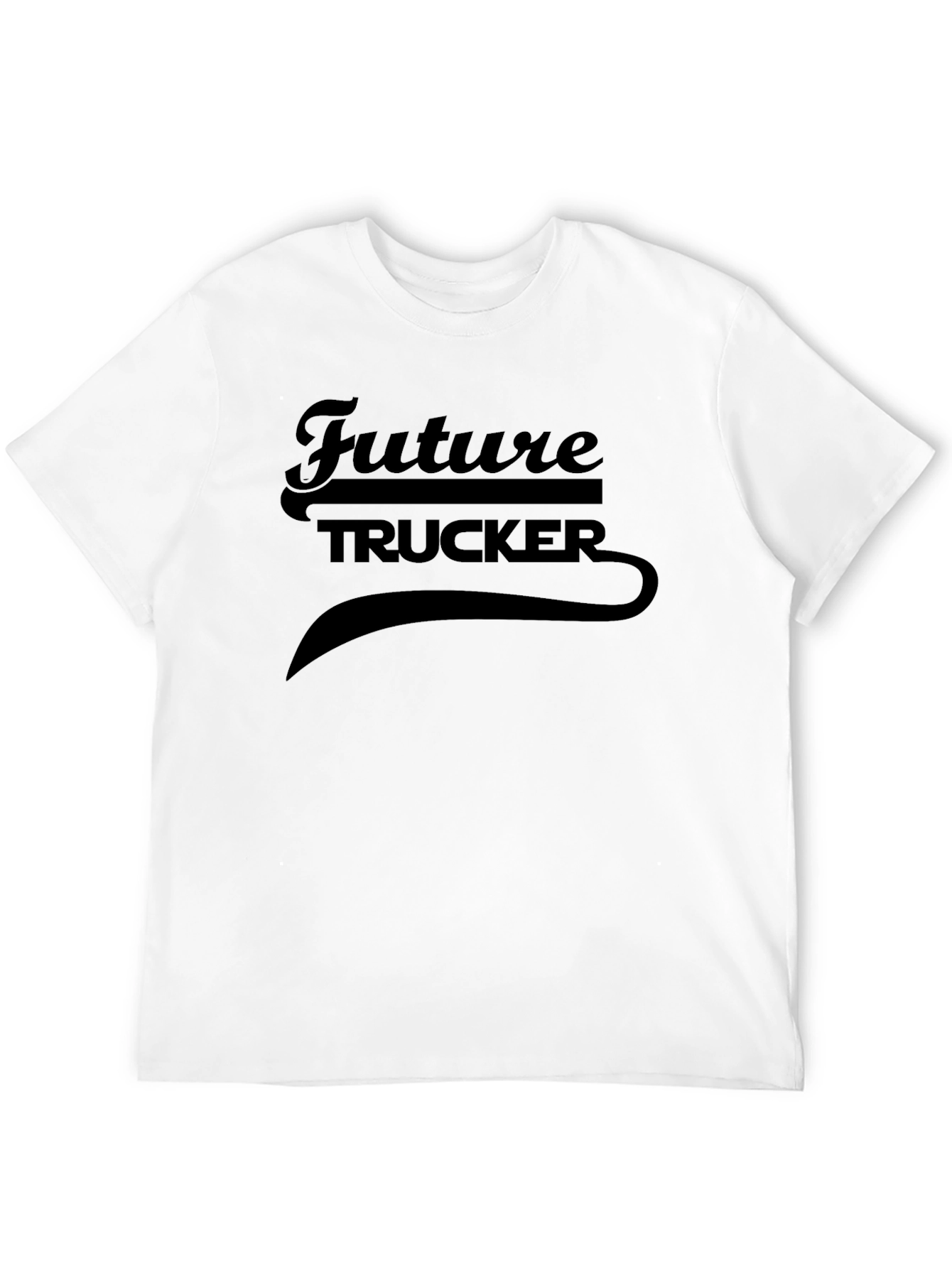 Future Trucker Graphic Tee - Black Cotton T-Shirt